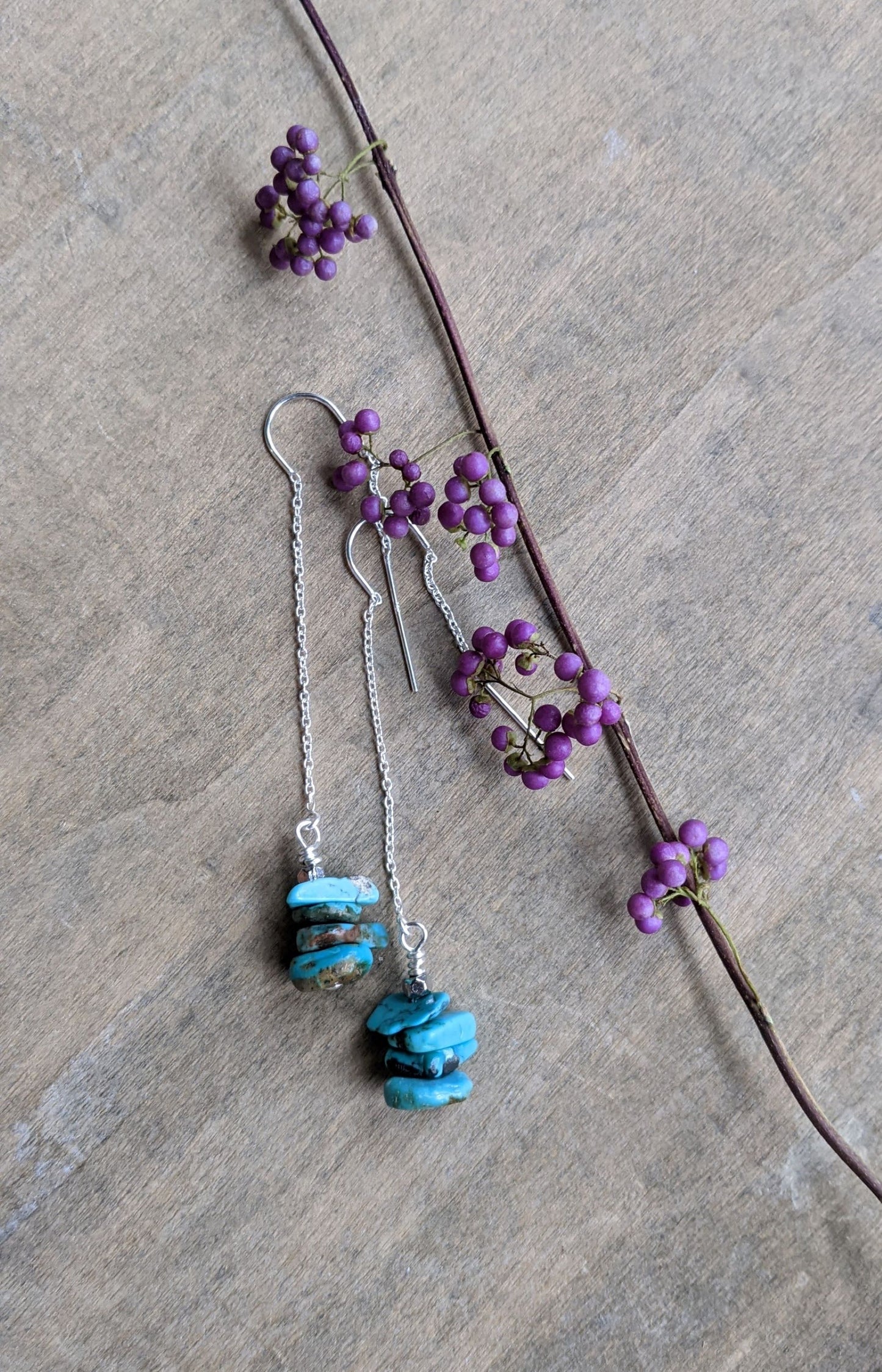 Turquoise Stack Ear Threaders