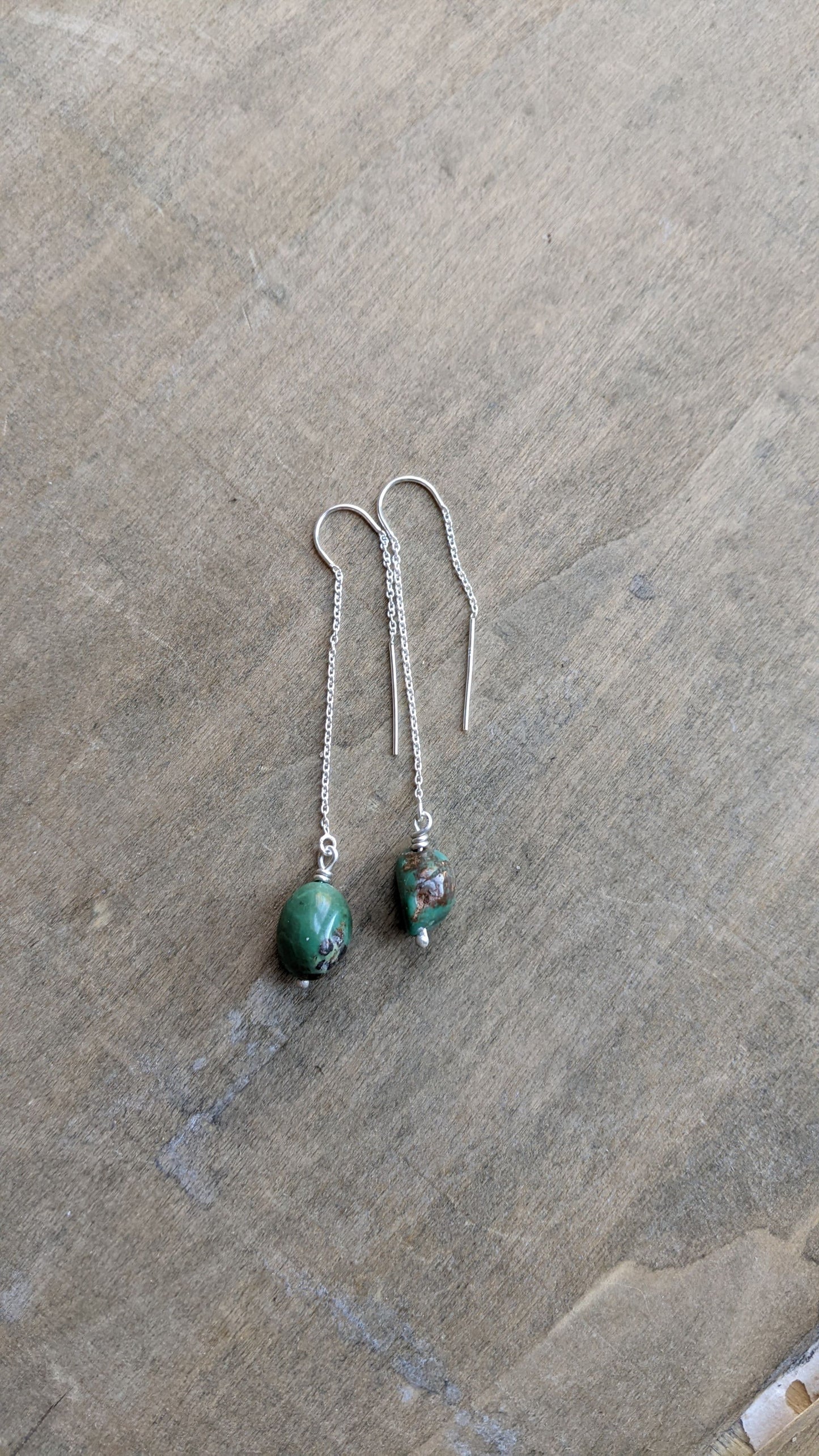 Ear Threaders Turquoise Nugget #5
