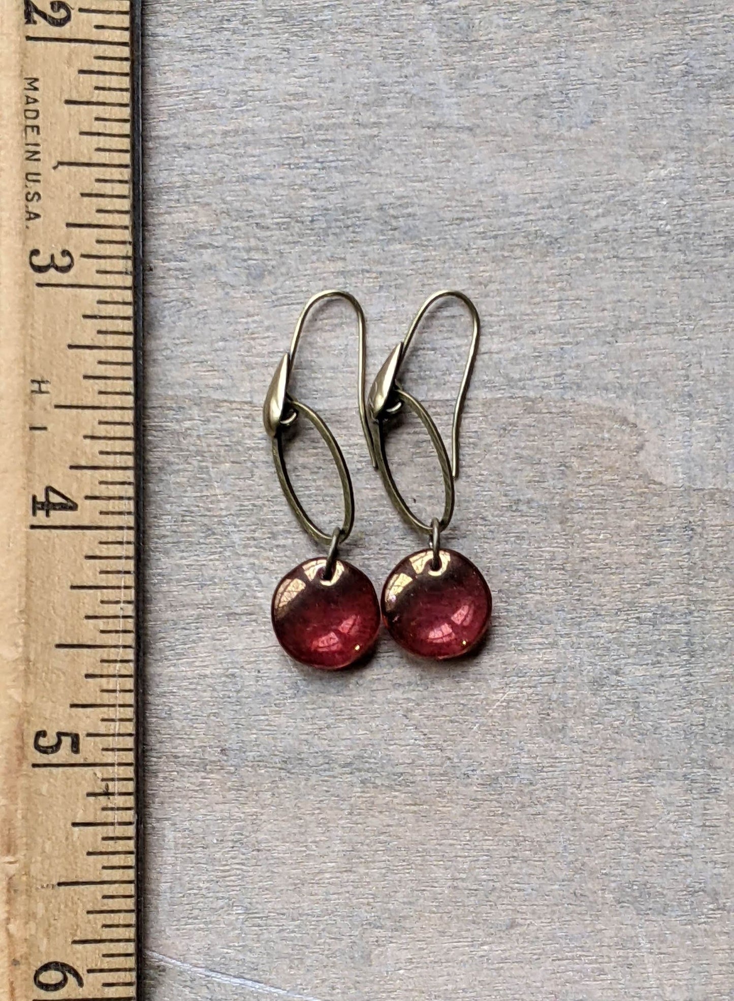 Simple Glass Earrings ~ Kir Royale