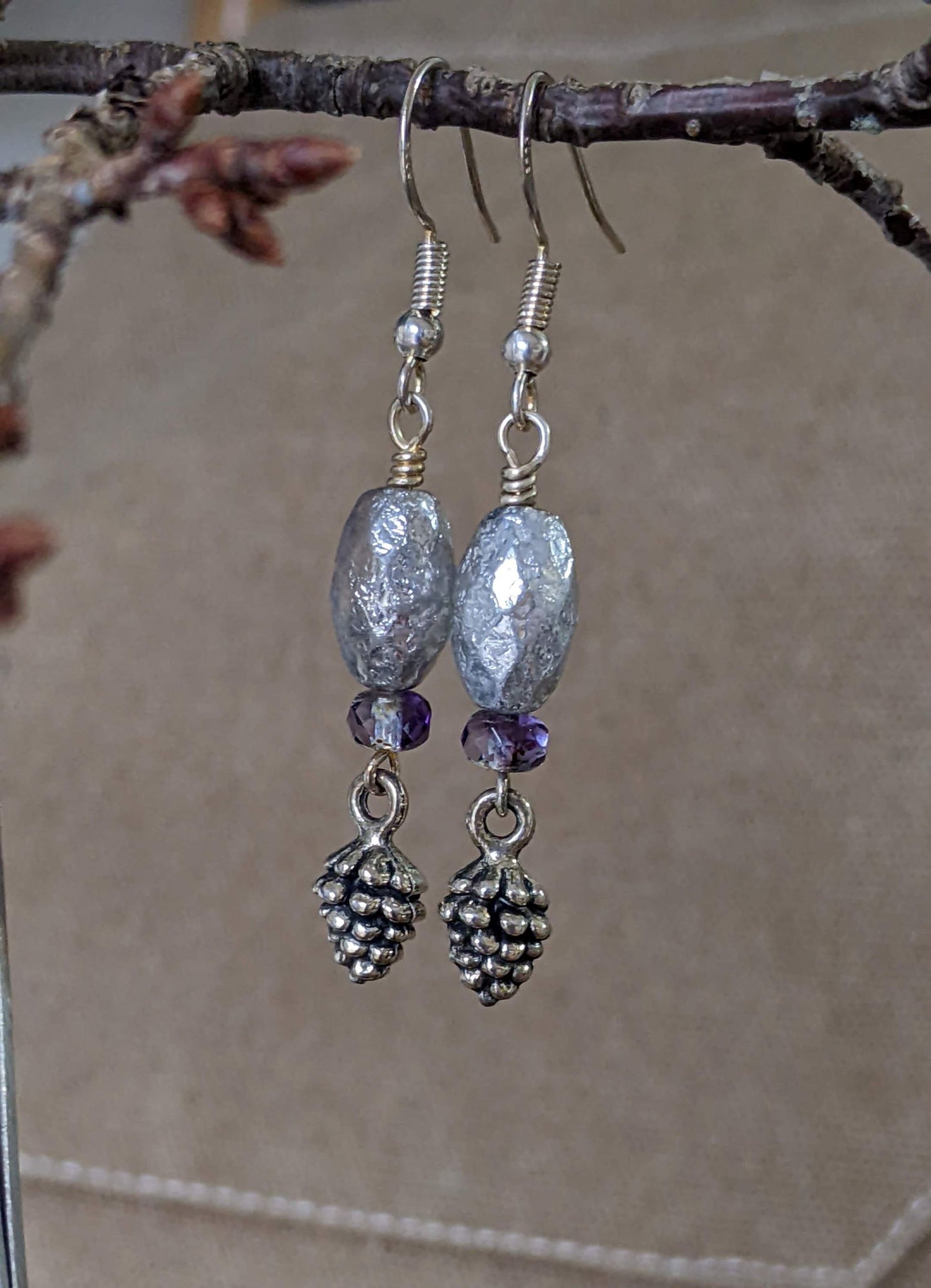 Winter Pinecone Earrings