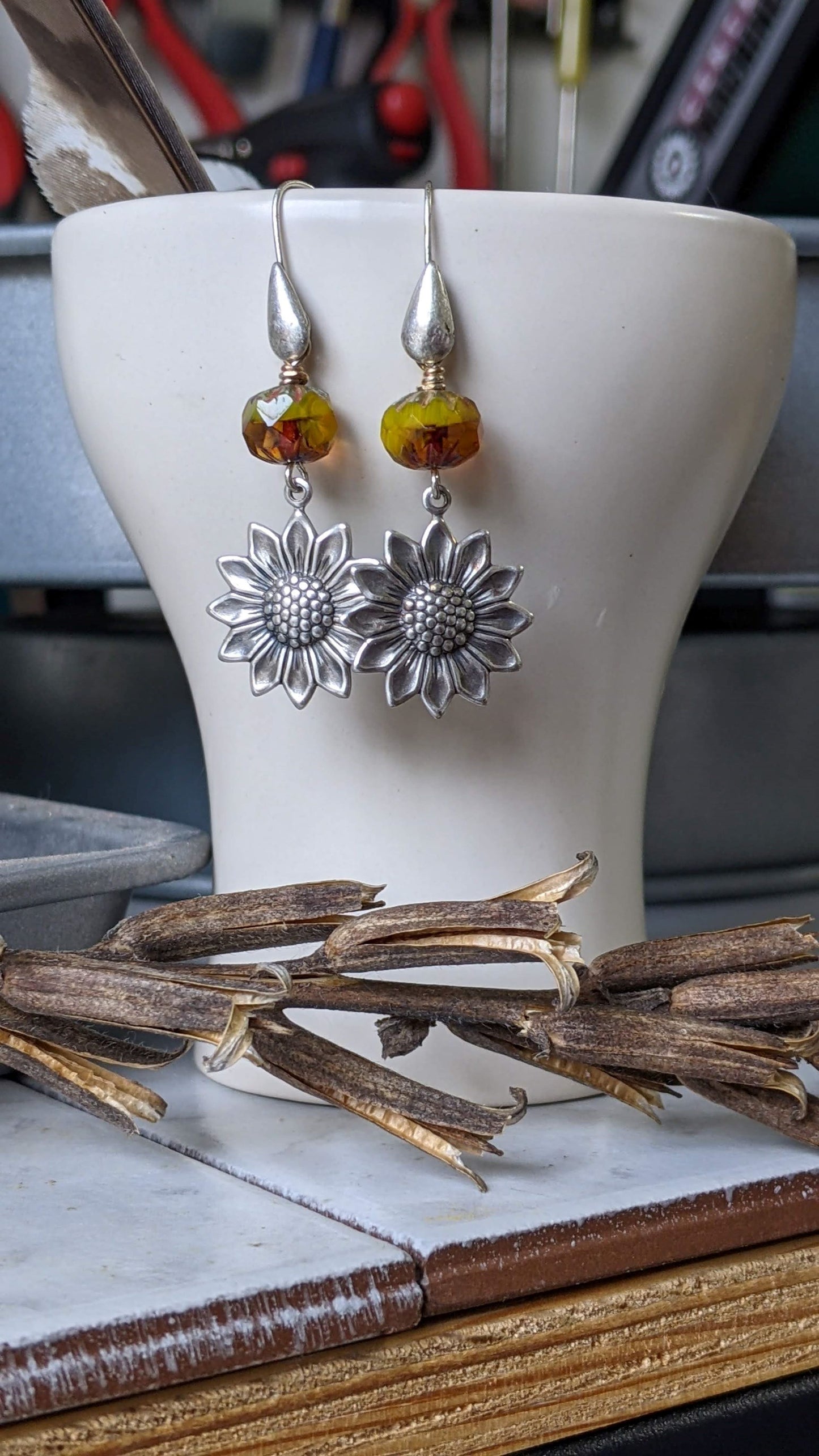 Sunflower Earrings Sunny Days