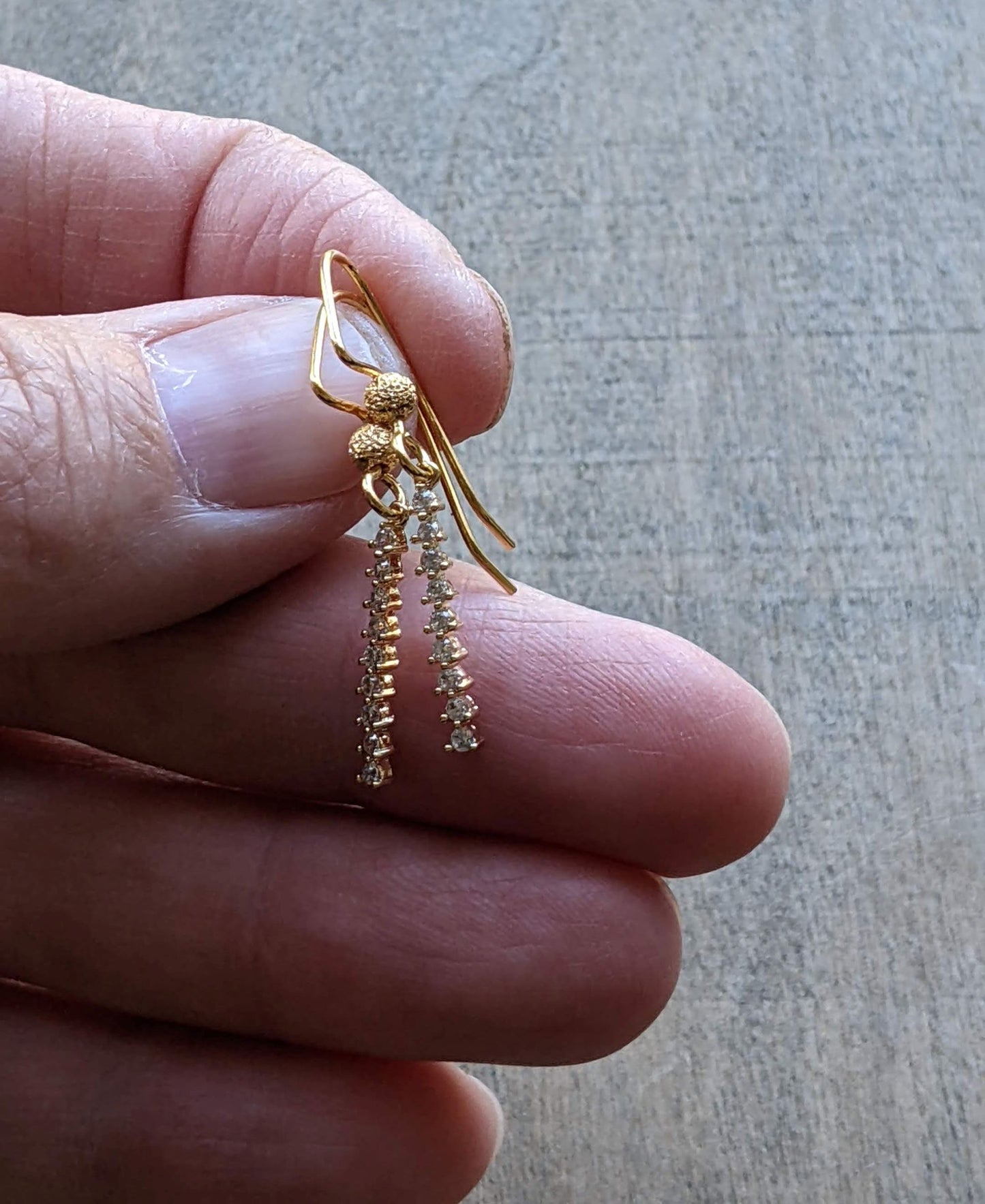 Minimalist Column Earrings Rhinestone