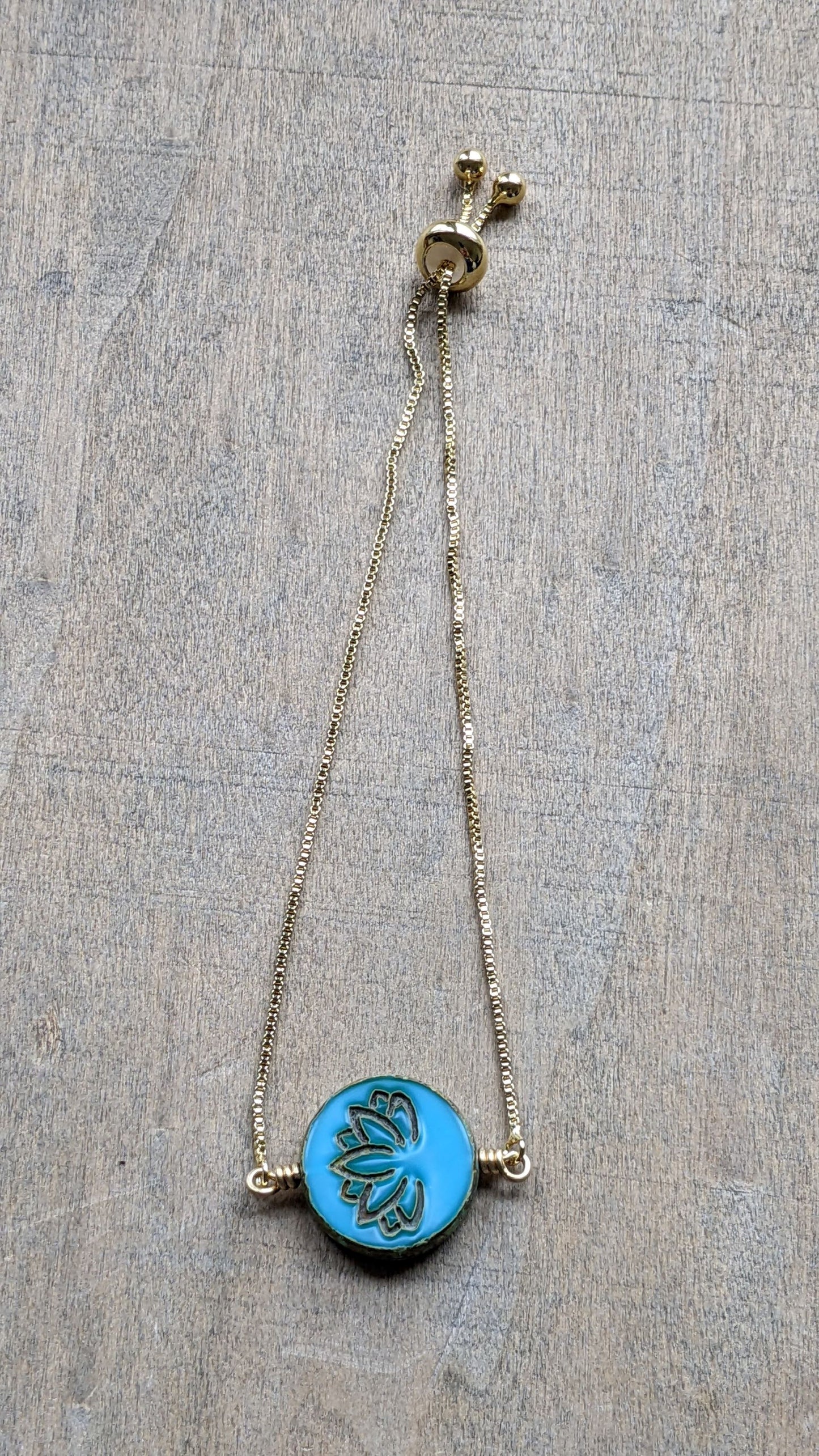 Adjustable Bracelet ~ Lotus Flower