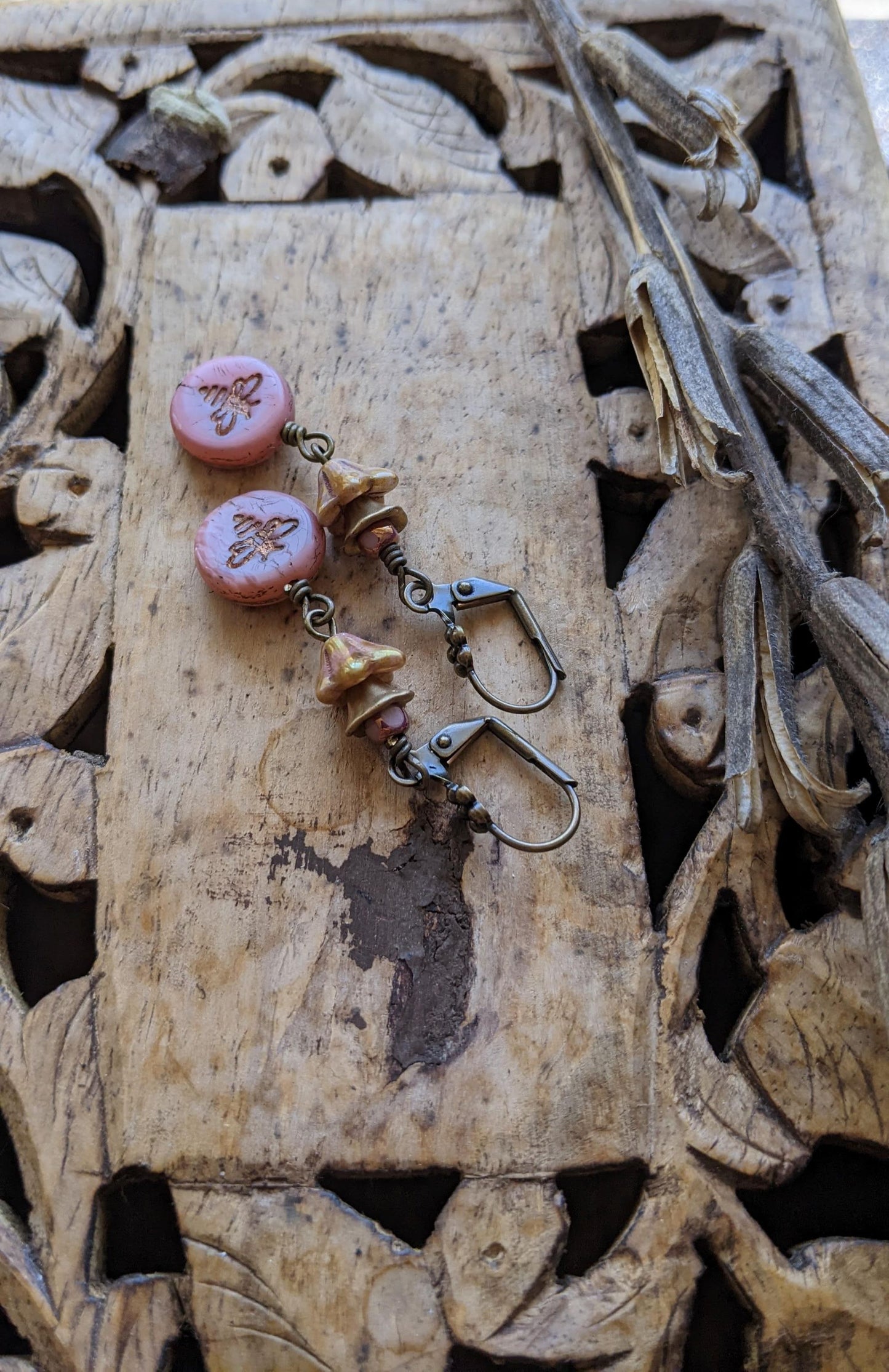 Bee Earrings ~ Flowers