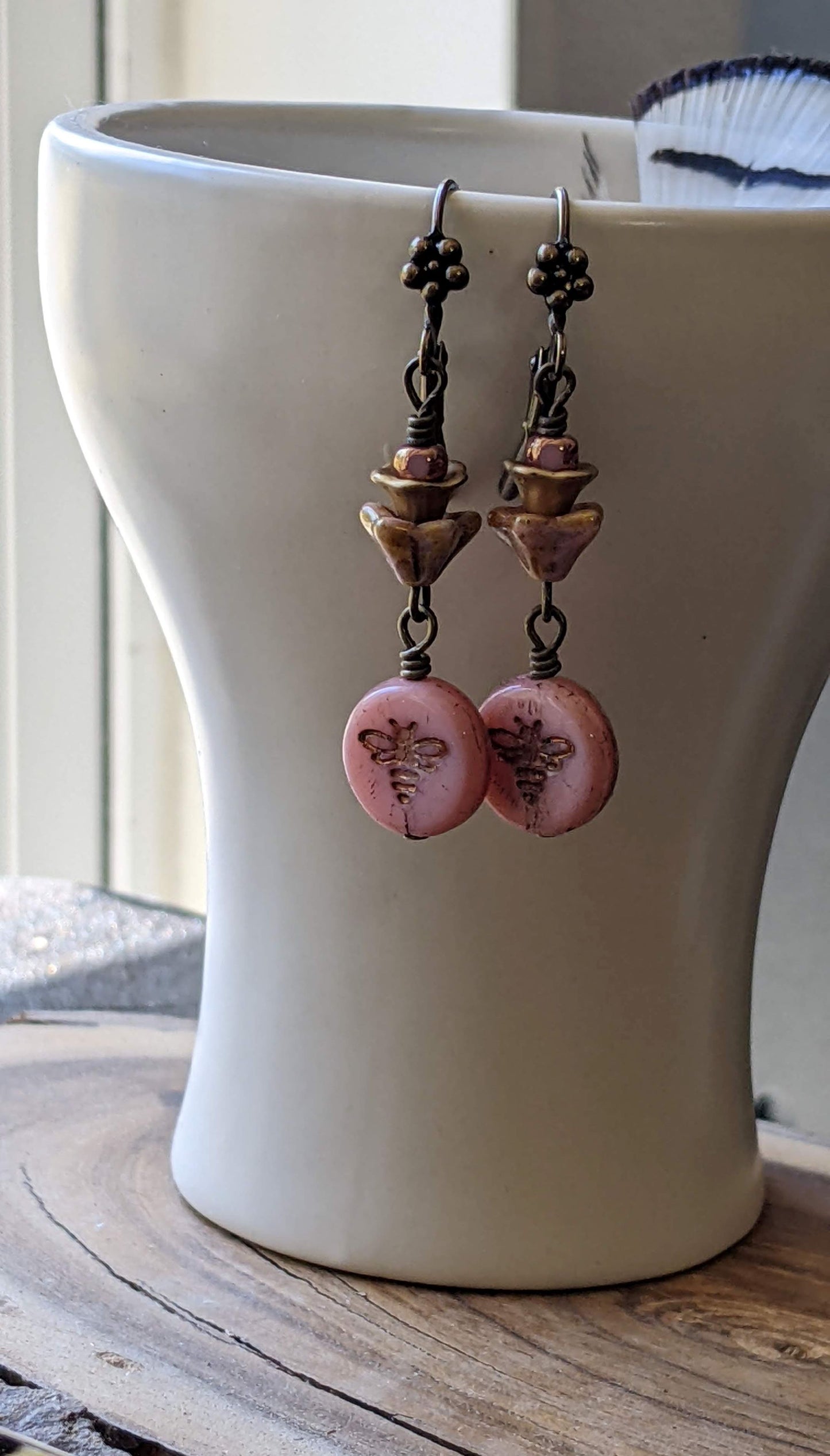 Bee Earrings ~ Flowers