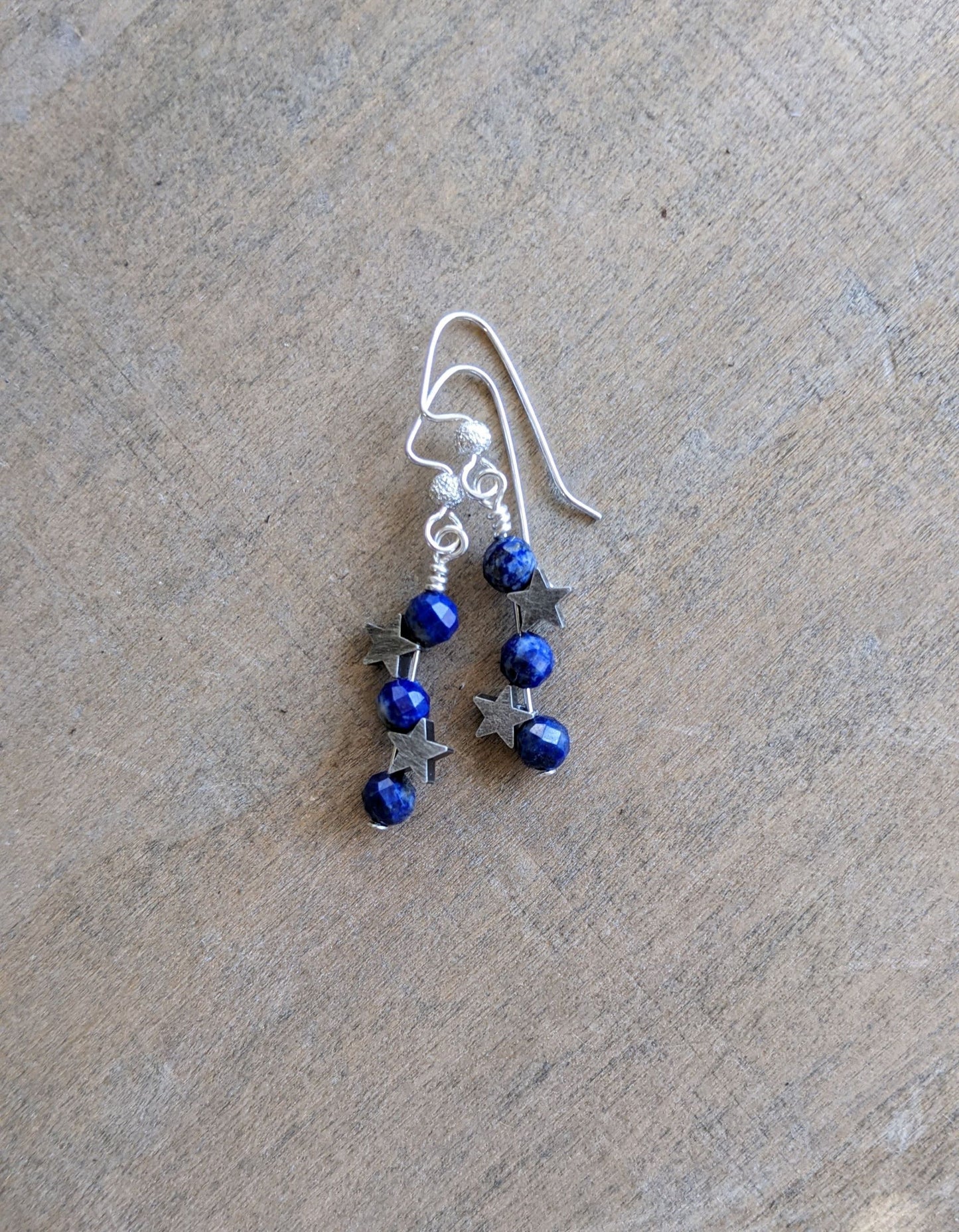 Night Sky Earrings ~ Lapis