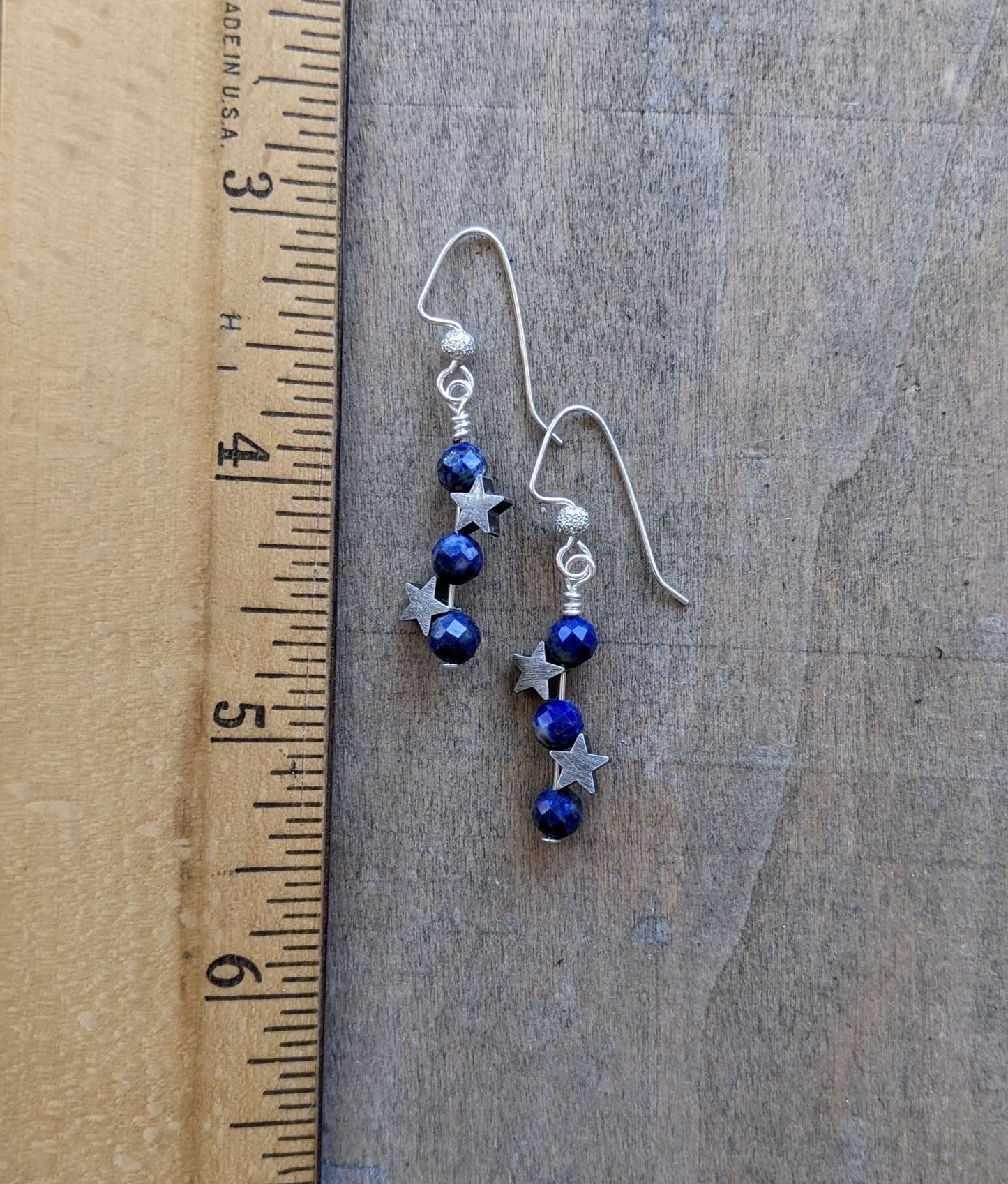 Night Sky Earrings ~ Lapis