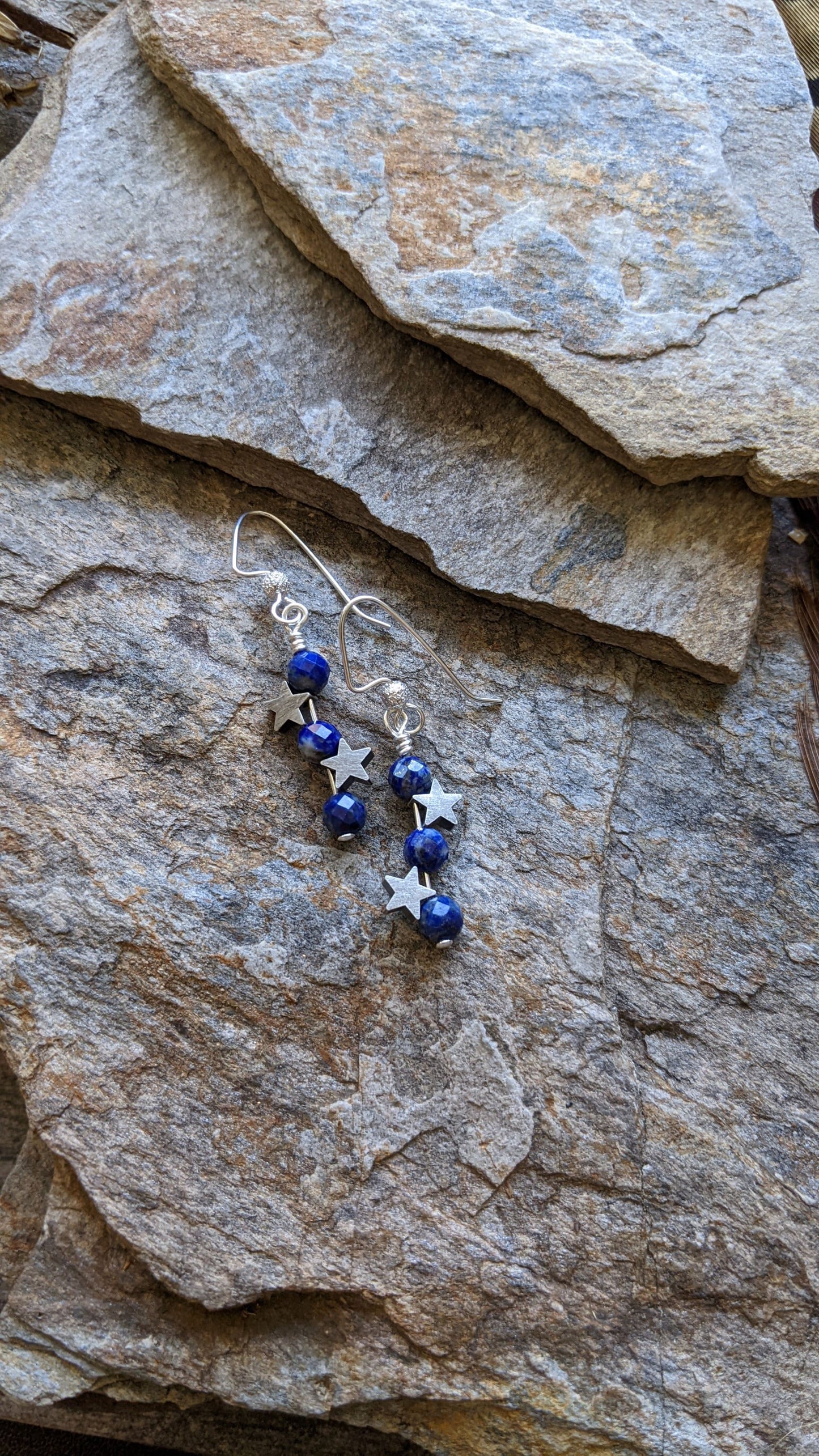 Night Sky Earrings ~ Lapis