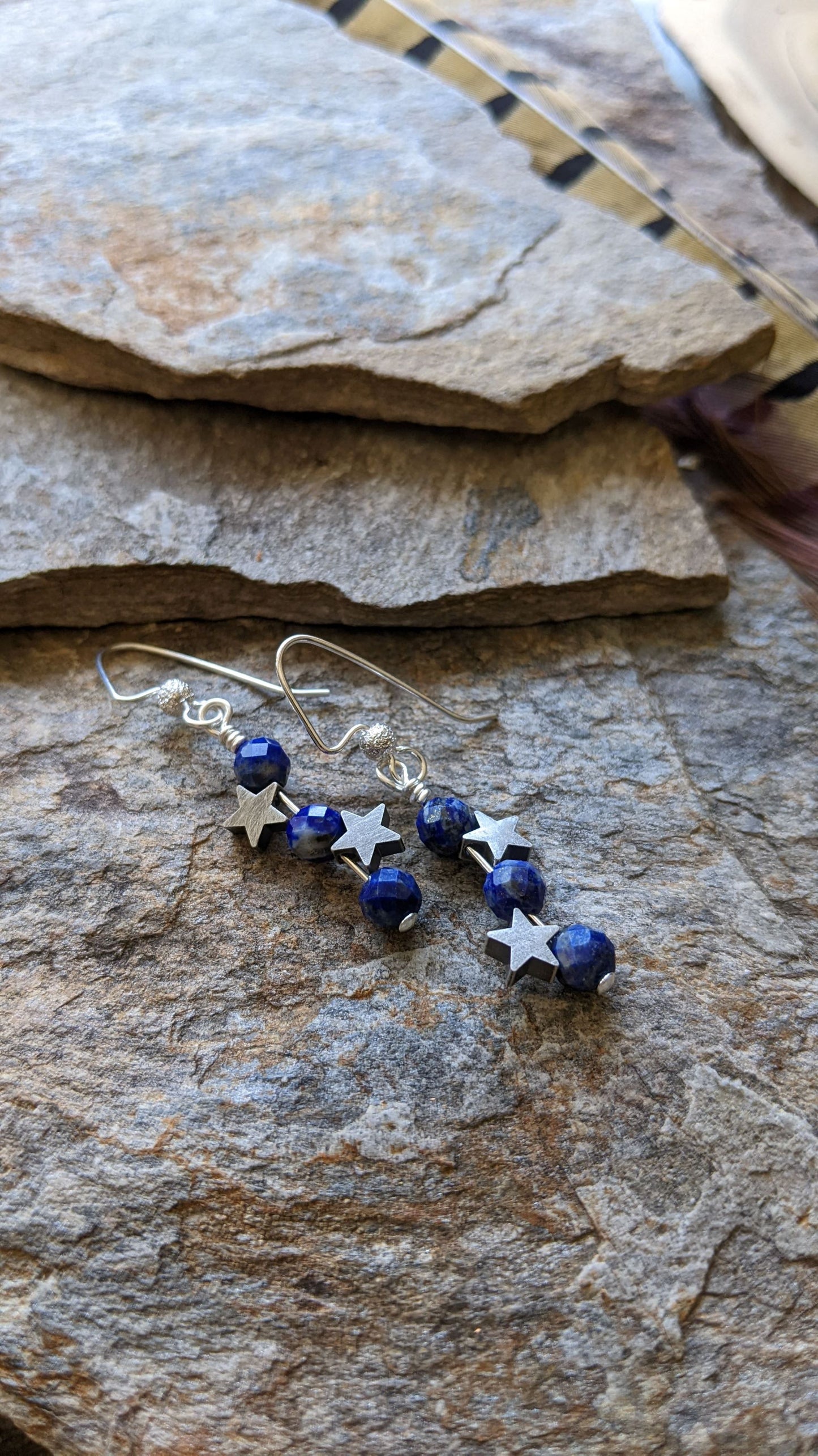 Night Sky Earrings ~ Lapis