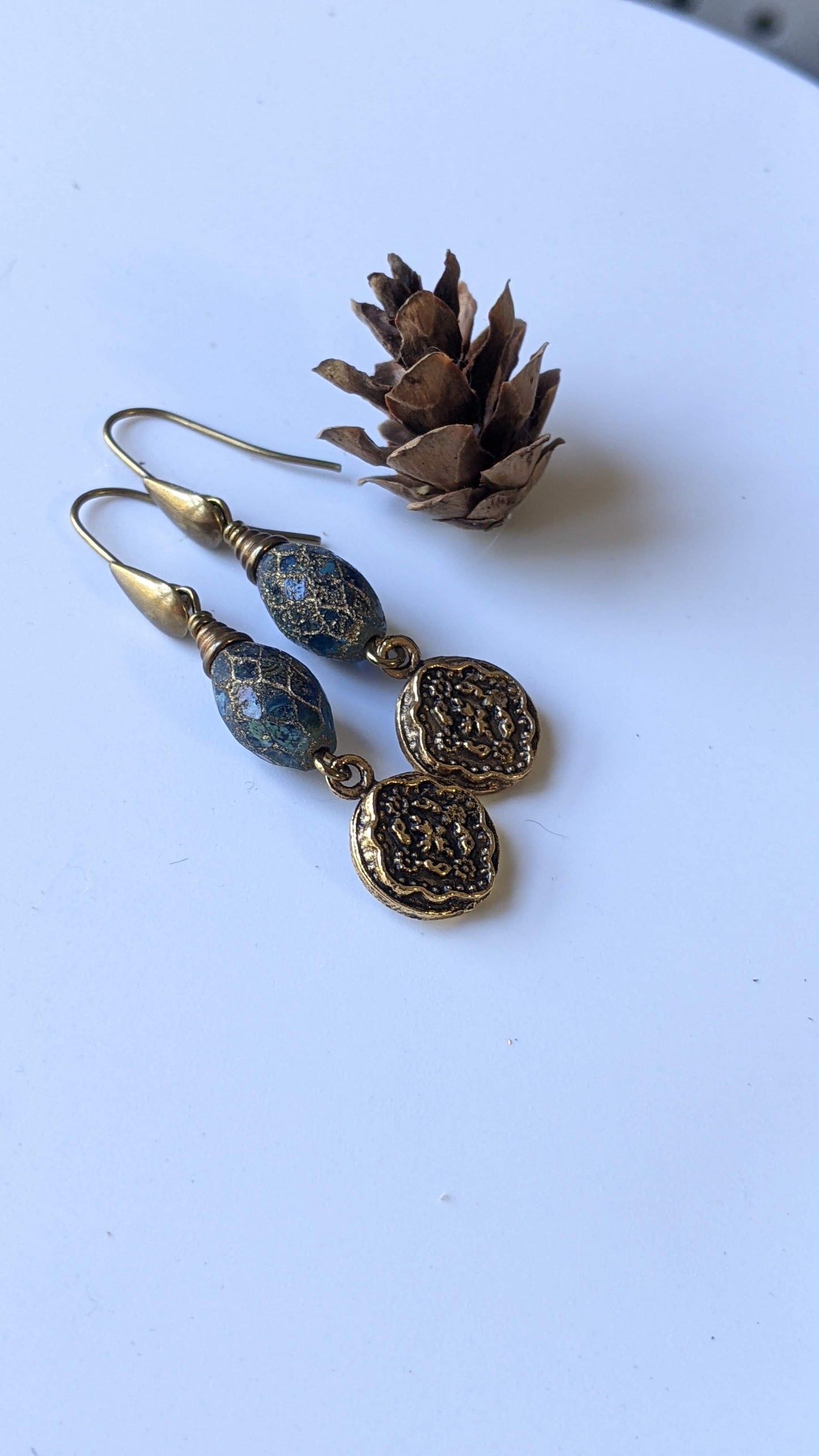 Blue Glass Earrings