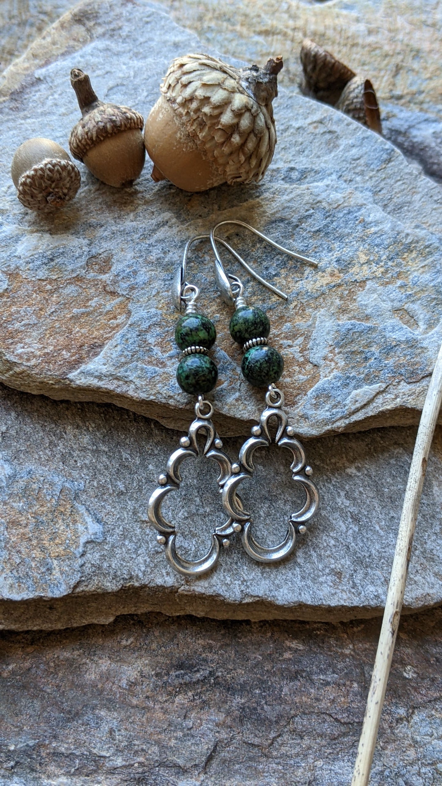Elegant Dangle Earrings ~ African Turquoise