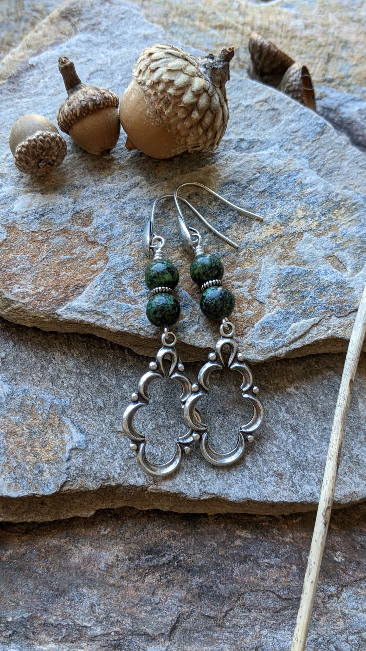 African Turquoise Earrings