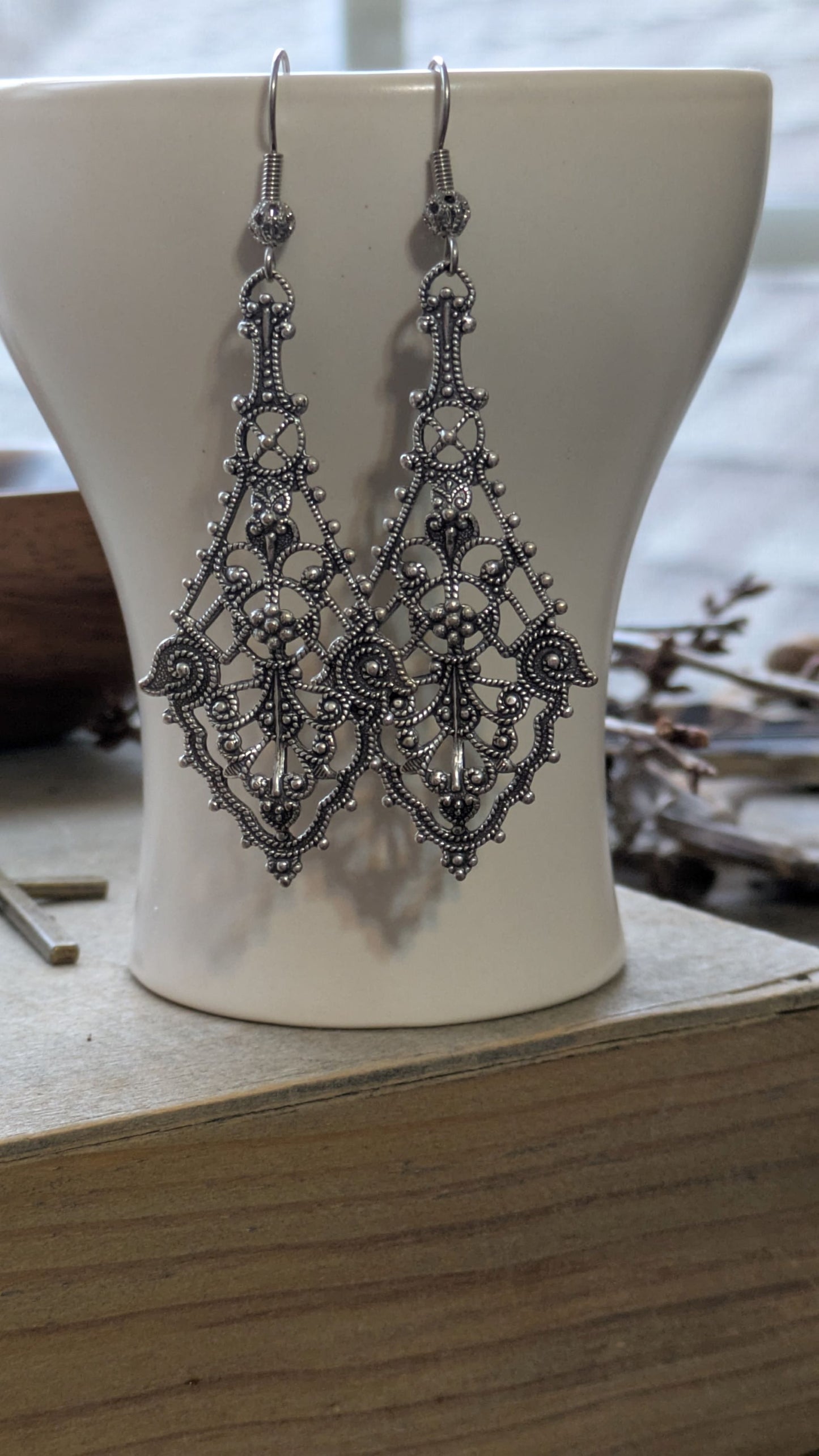 Filigree Drop Earrings