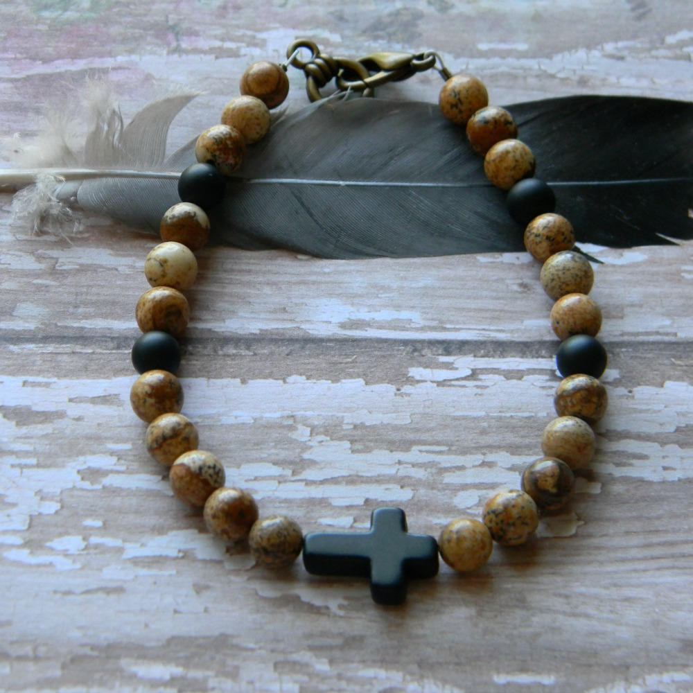 Gemstone Beaded Bracelet Picture Jasper