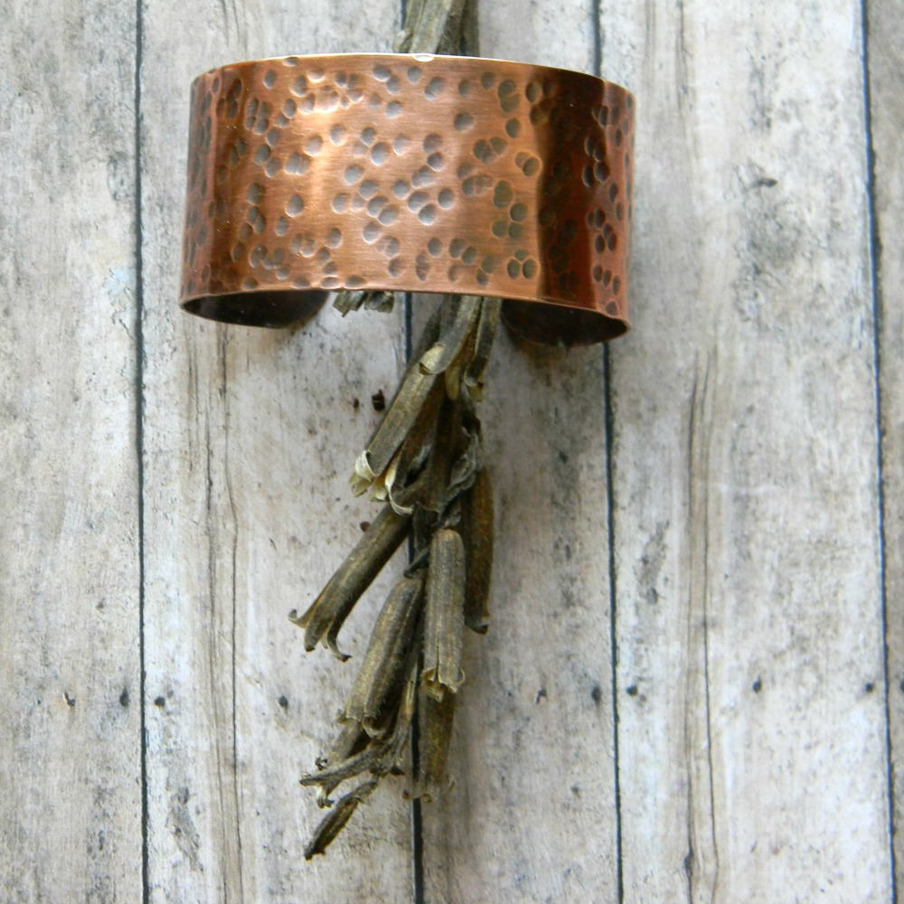 Copper Cuff Bracelet Hammered