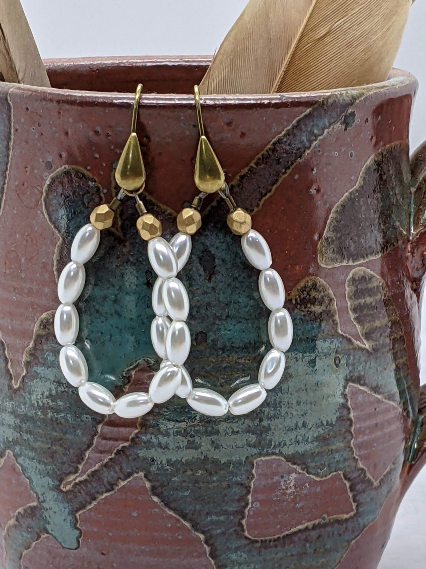 Pearl Hoop Earrings