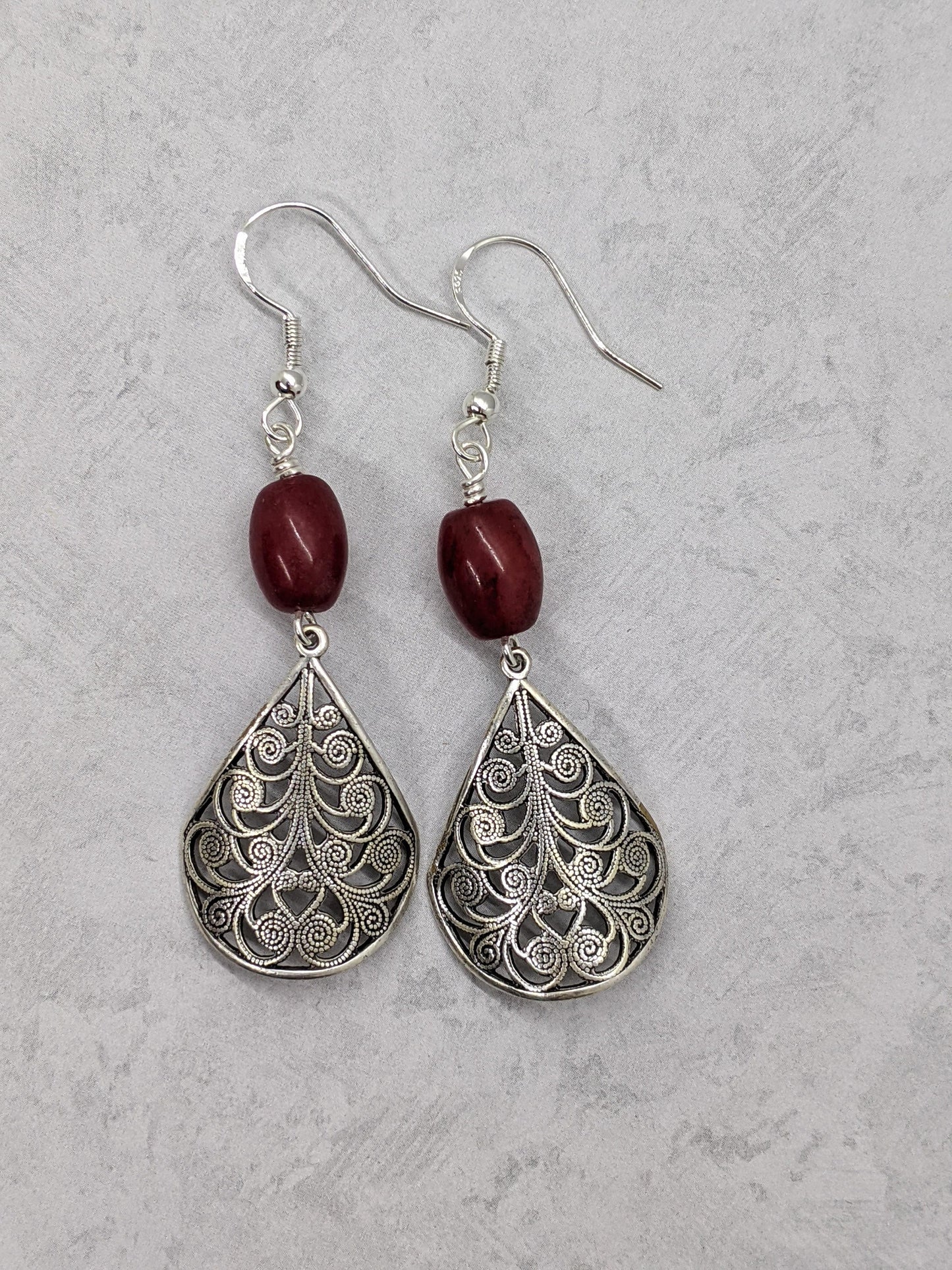 Beaded Earrings Red