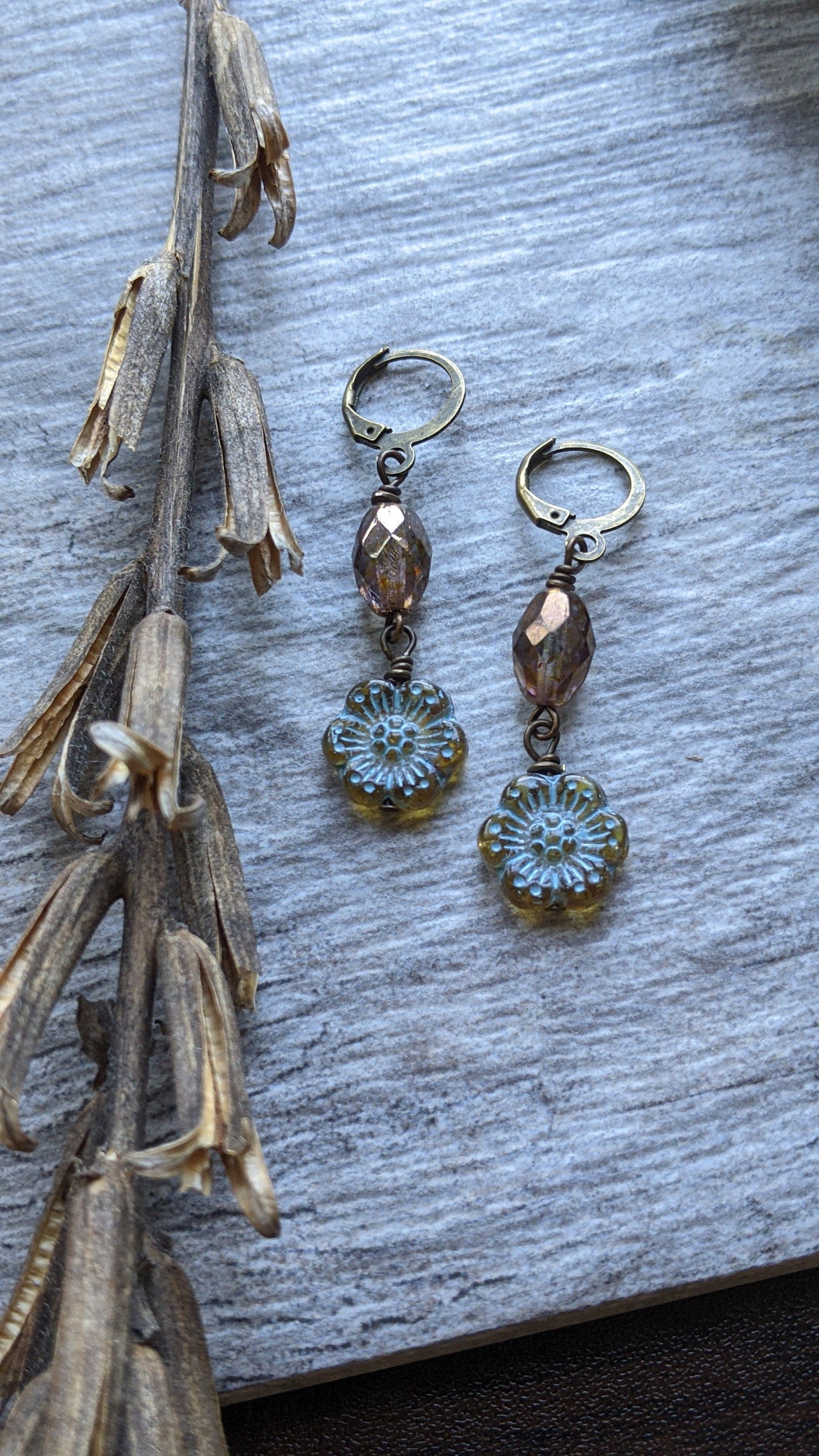 Blue Flower Earrings