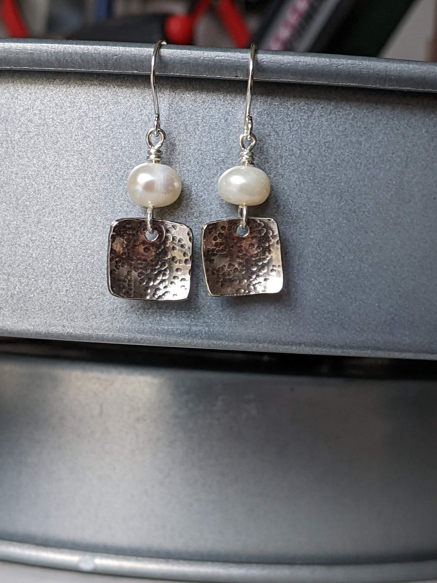 Pearl and Sterling Silver Earrings