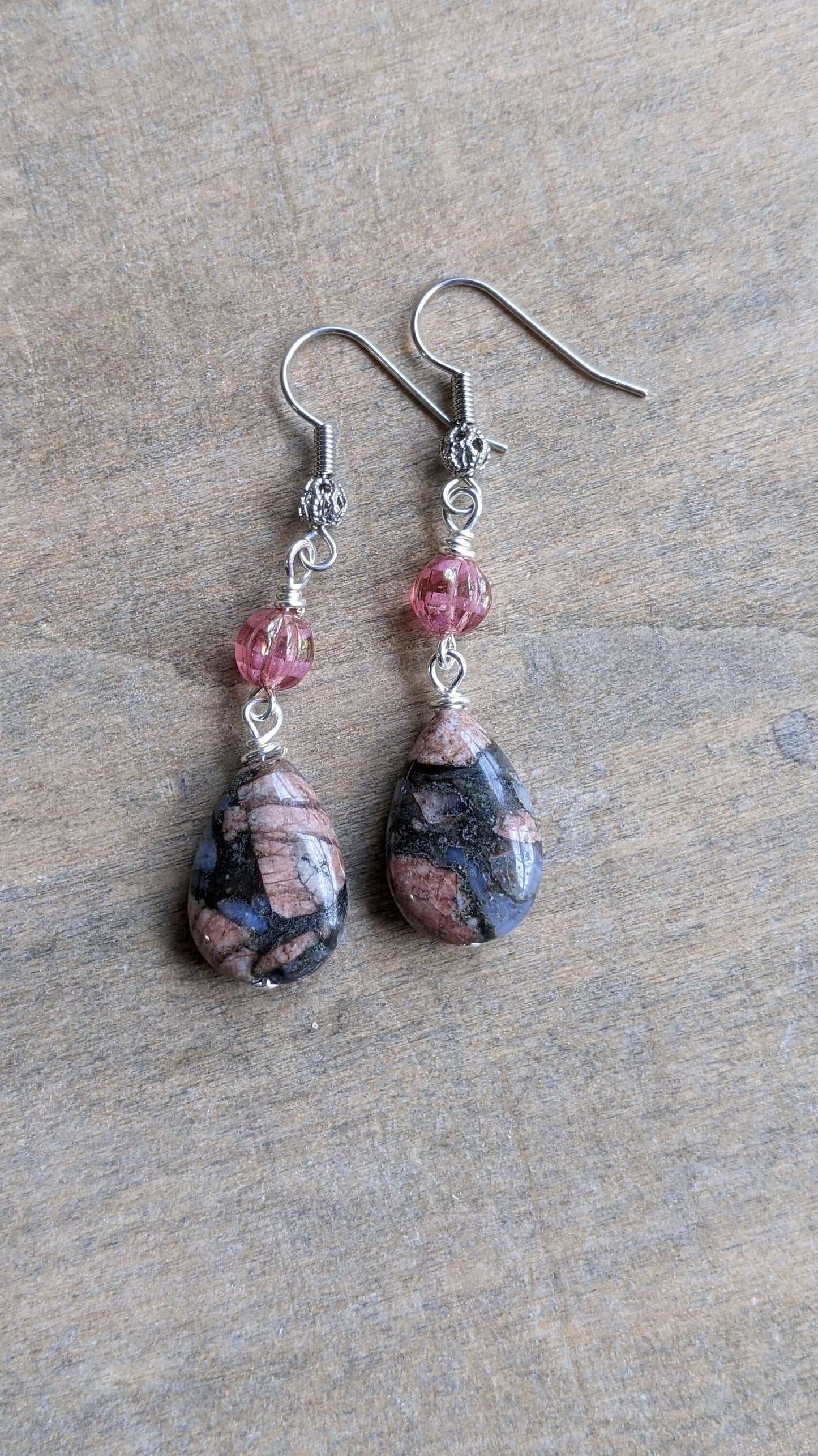 Gemstone Tear Drop Earrings
