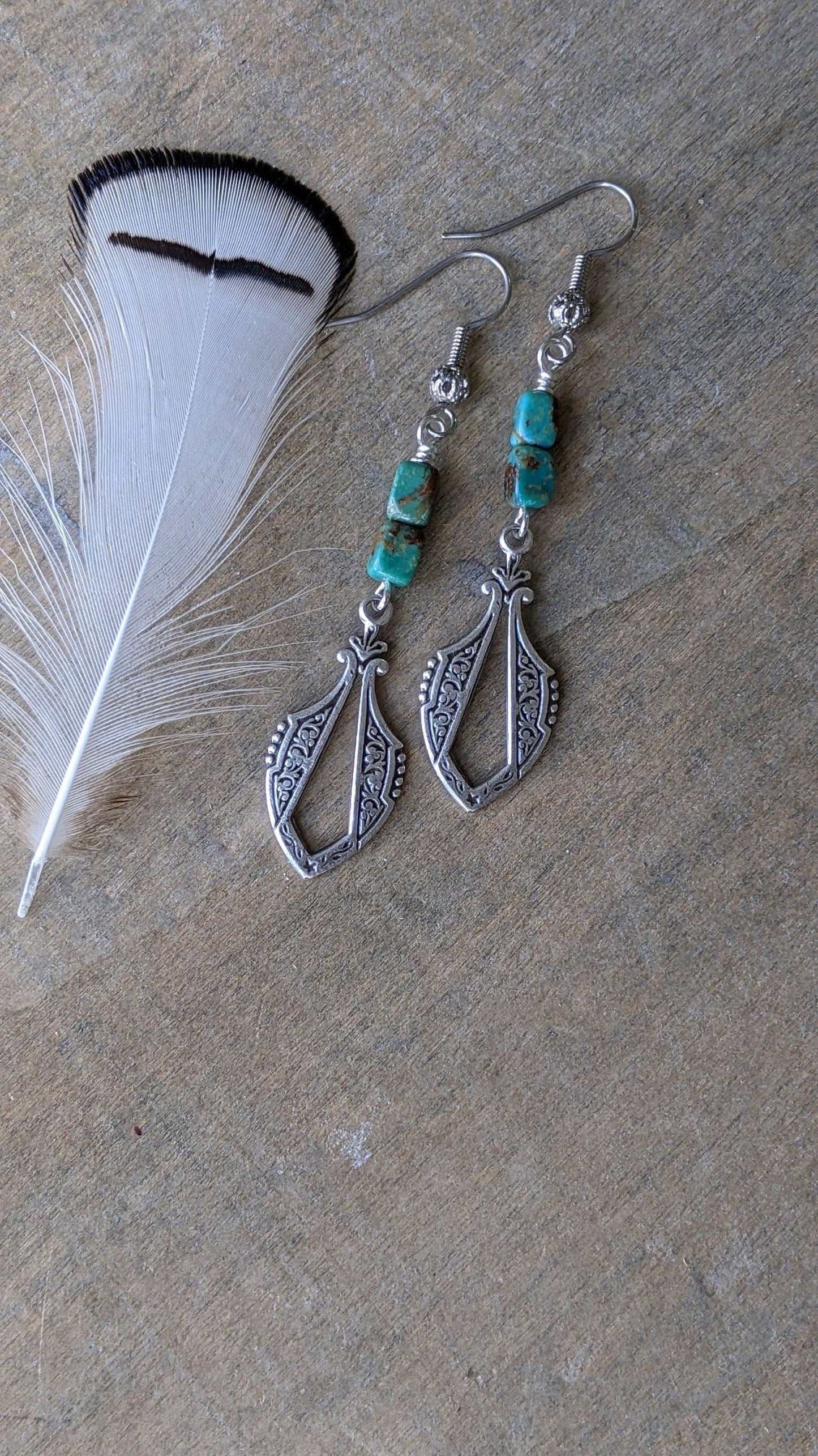 Turquoise Nugget Earrings