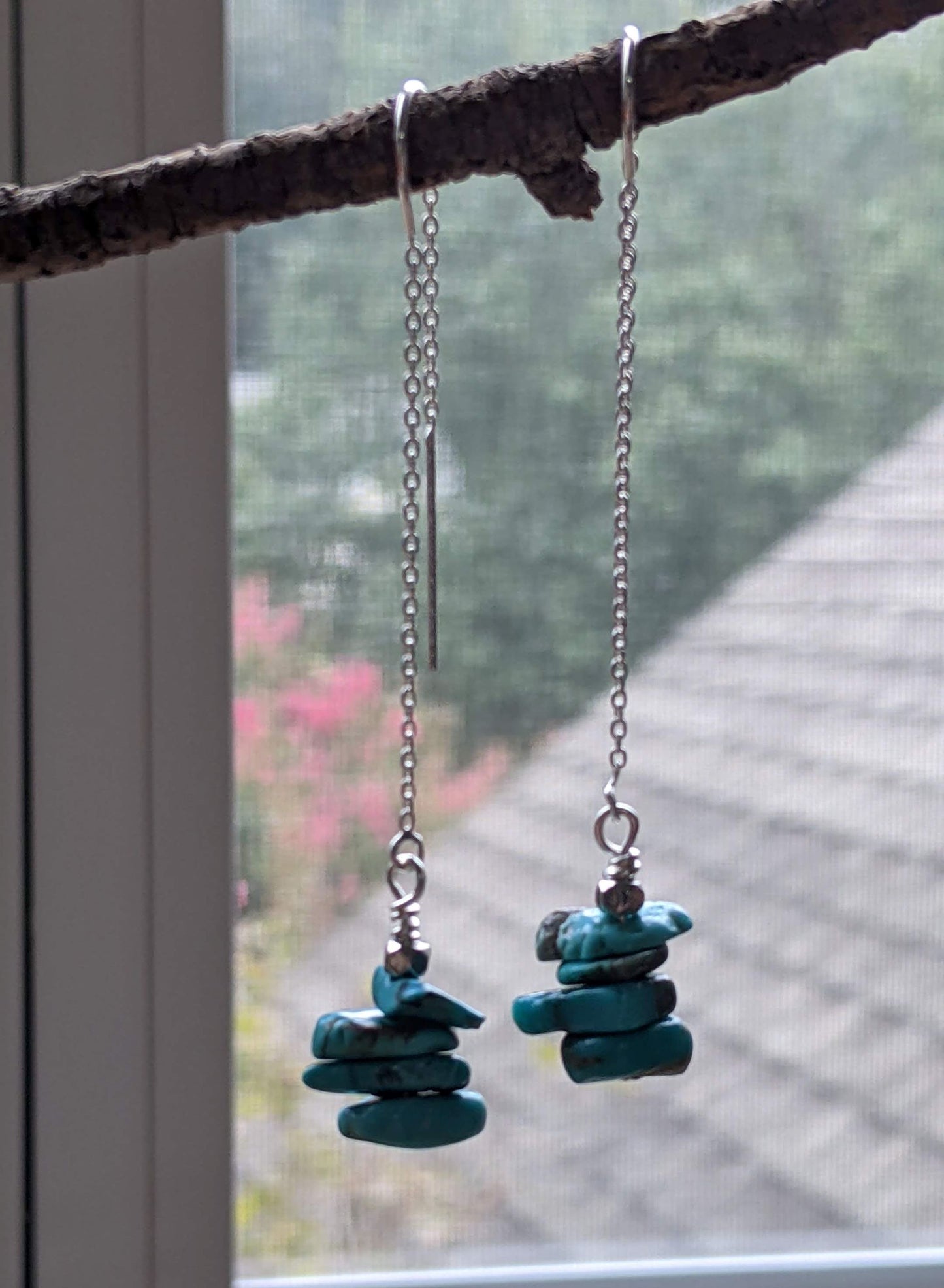Turquoise Stack Ear Threaders