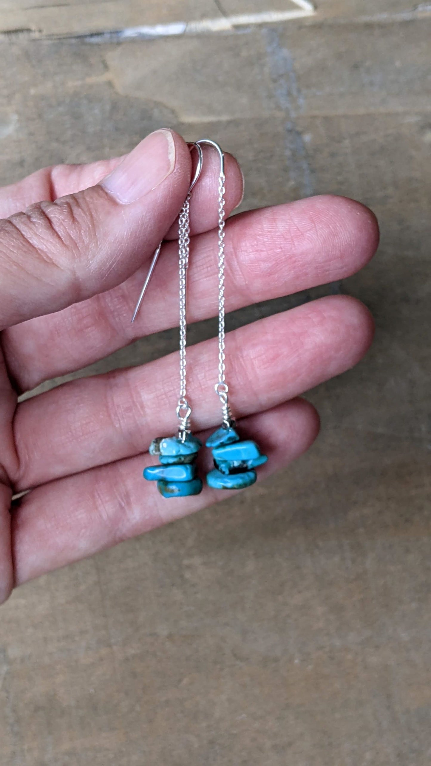 Turquoise Stack Ear Threaders