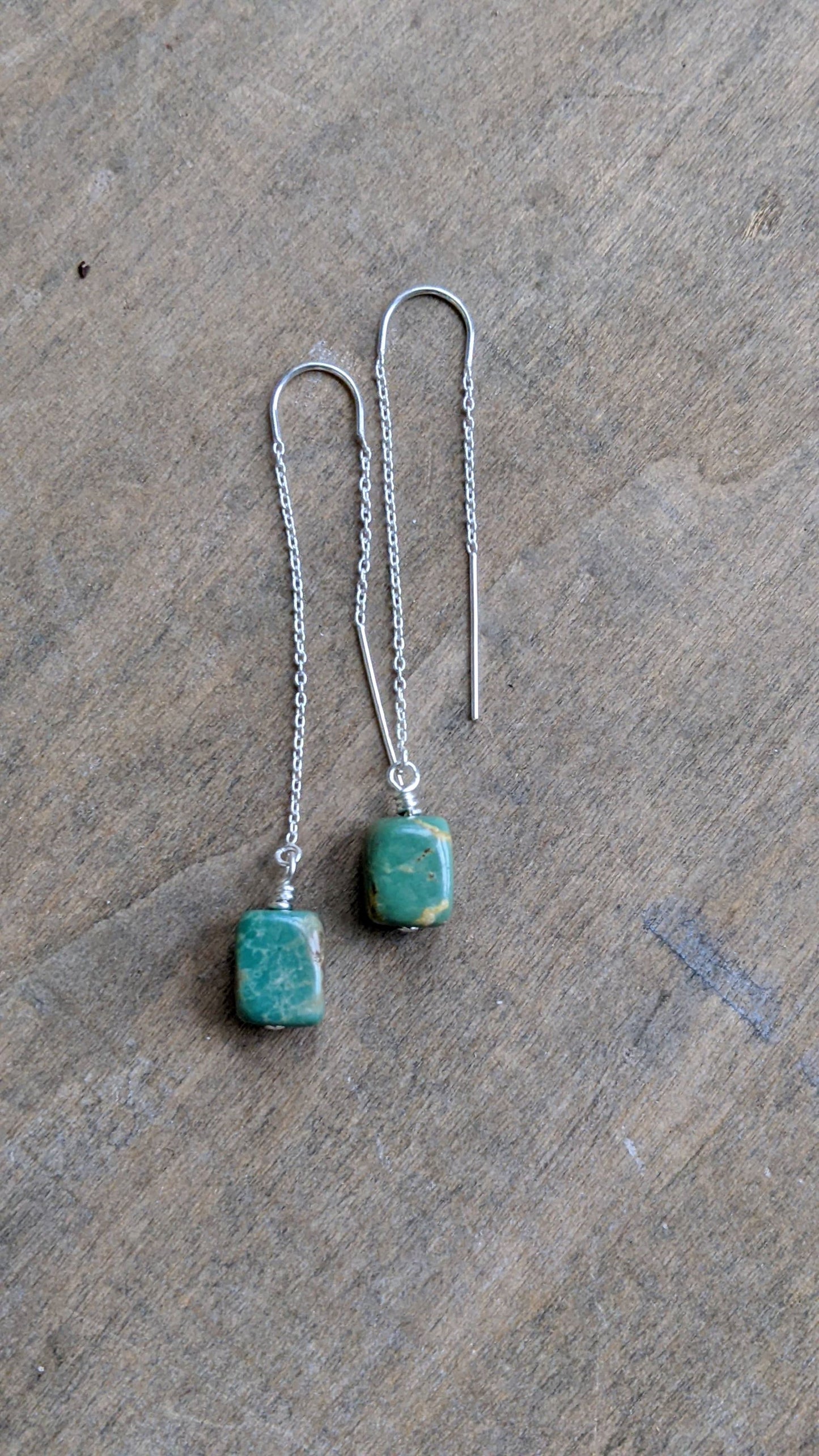Ear Threaders Turquoise Nugget