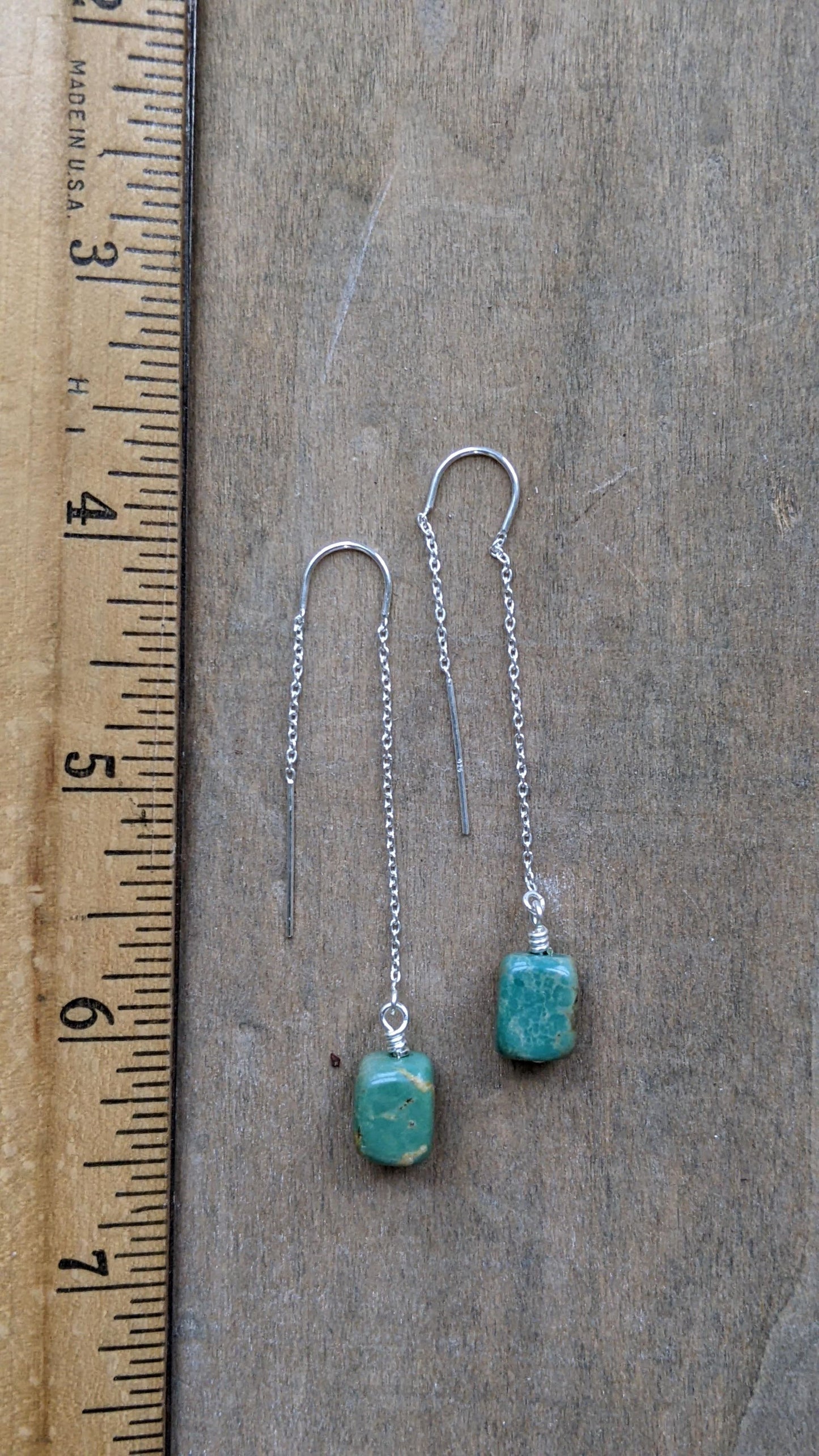 Ear Threaders Turquoise Nugget #2
