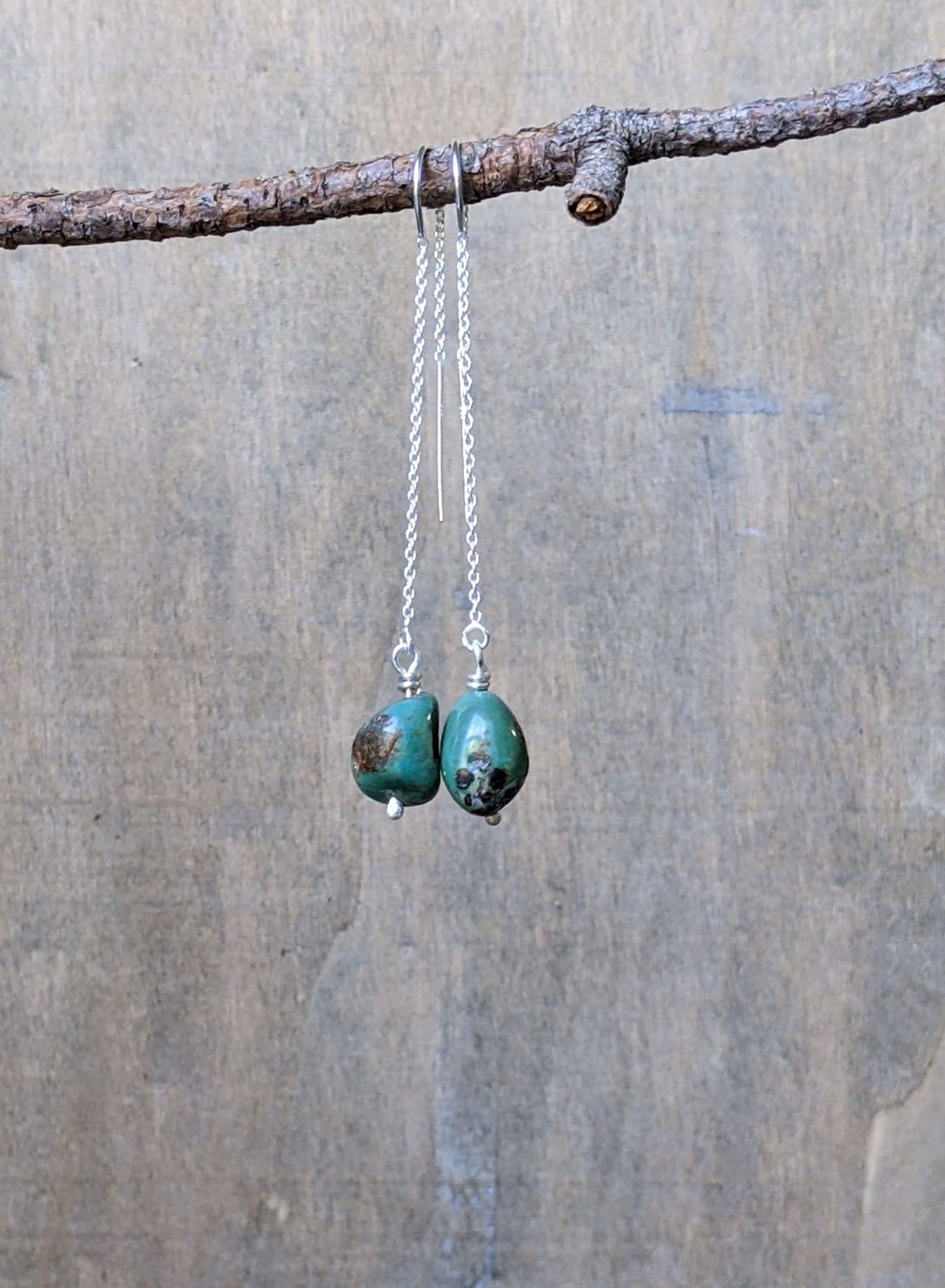 Ear Threaders Turquoise Nugget #5