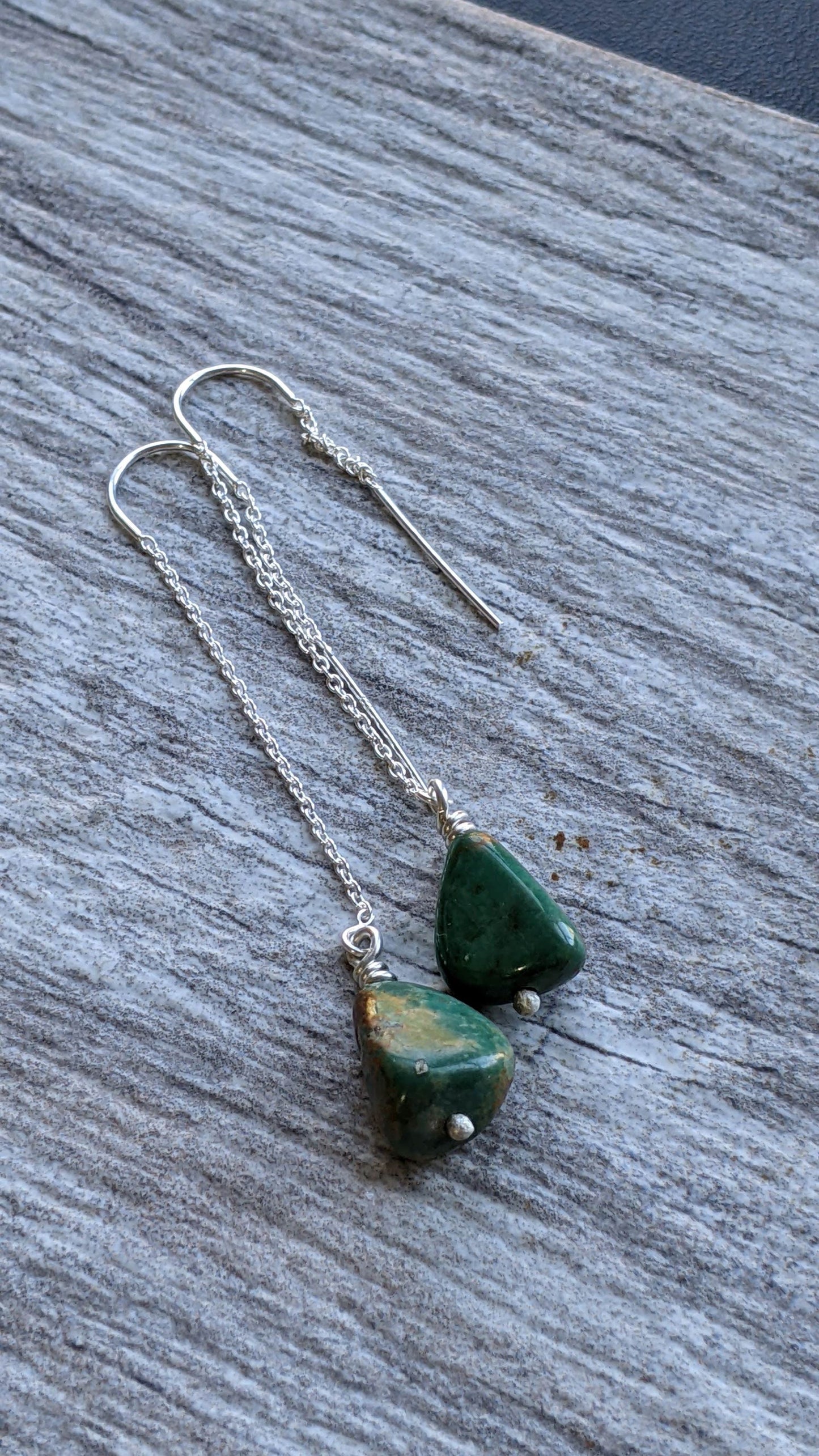 Turquoise Ear Threaders #3