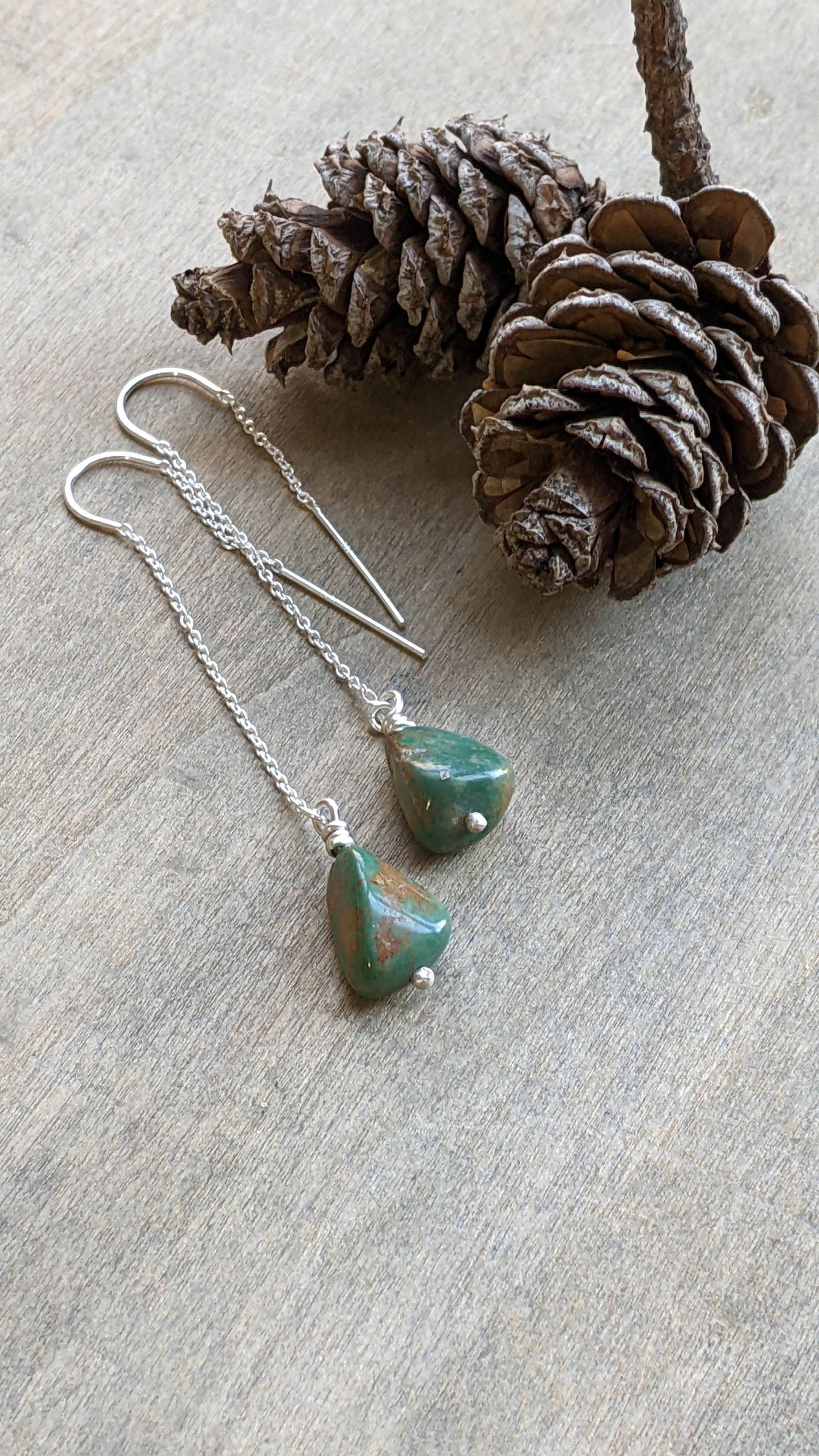 Turquoise Ear Threaders #3