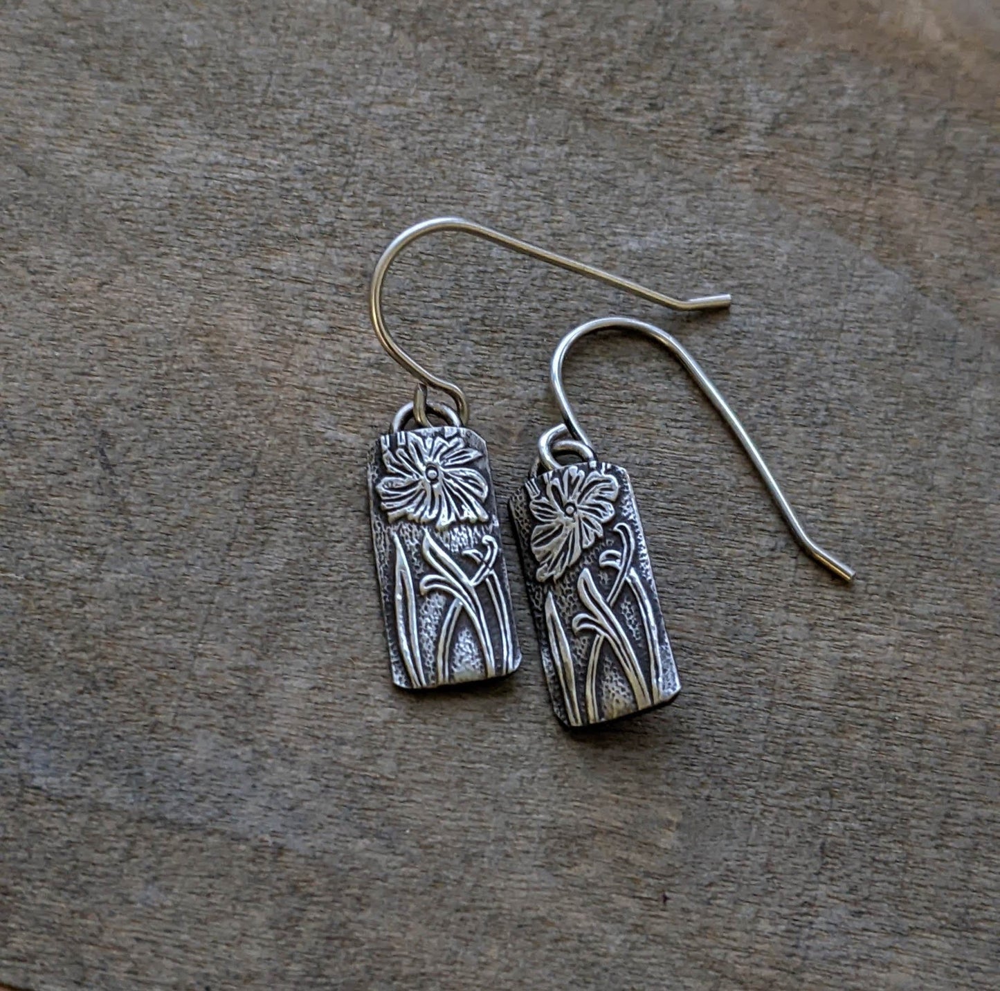 Reserved for Melodie   Floral Dangles Sterling Silver