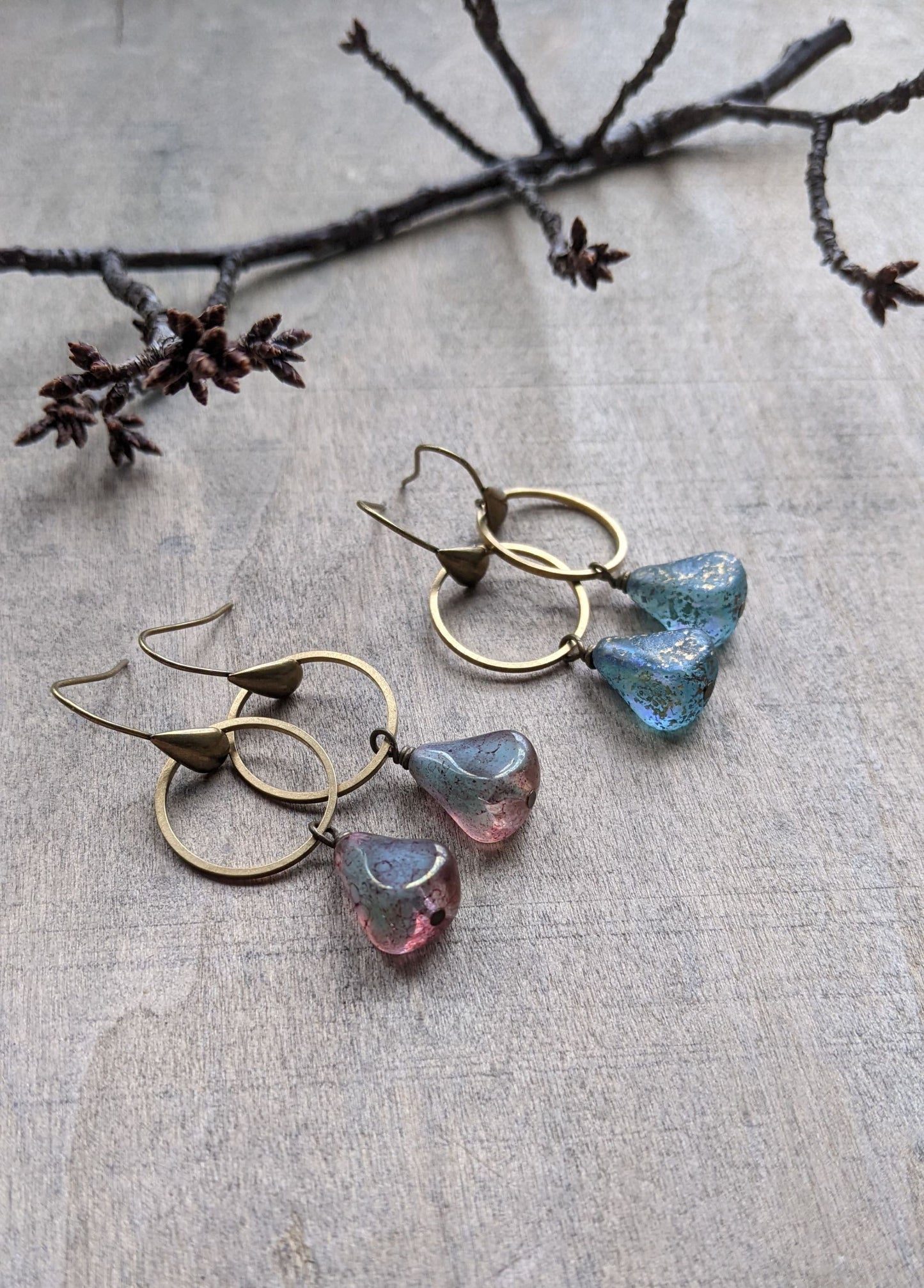 Design Your Own Pair of Earrings ~ Glass and Brass