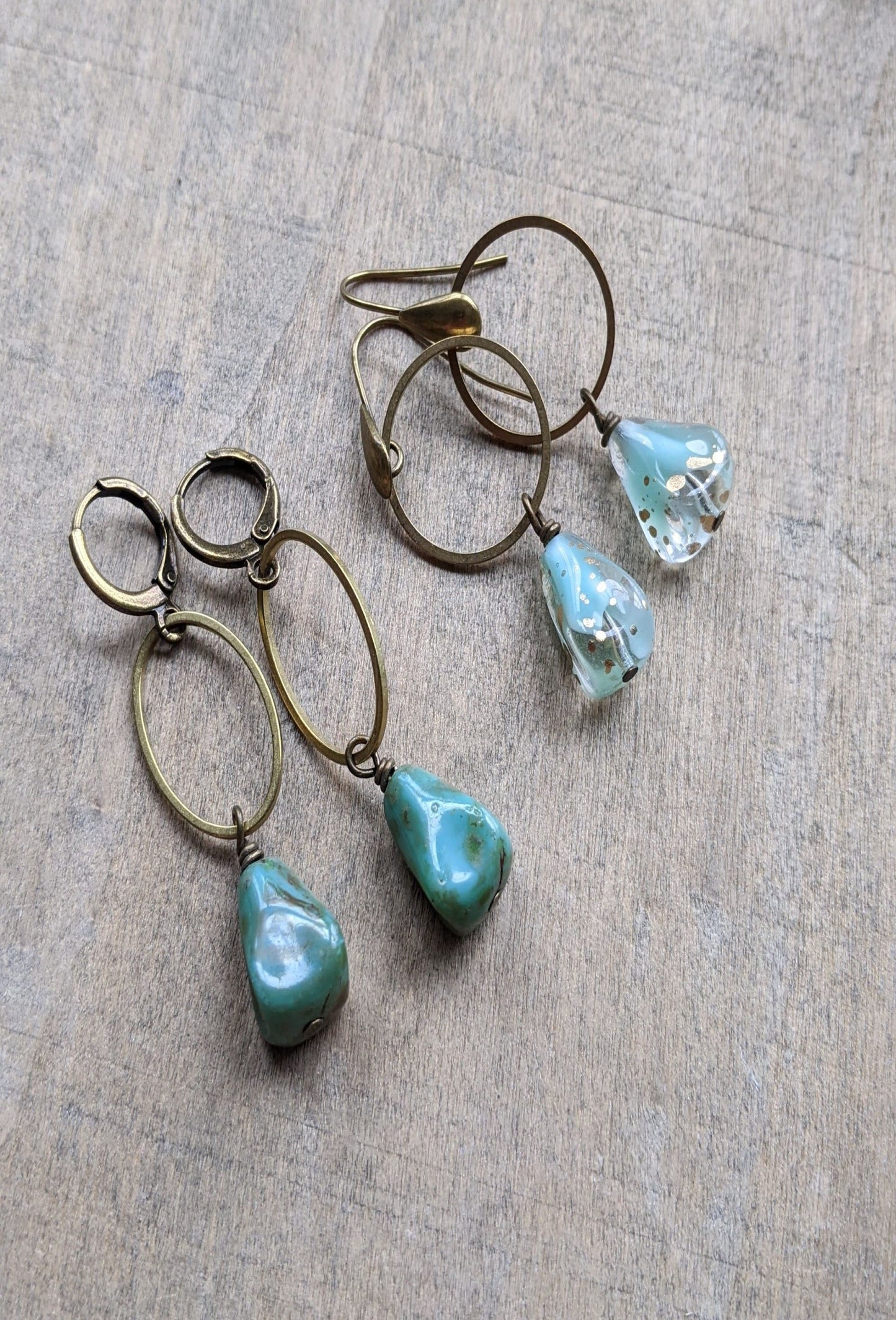 Design Your Own Pair of Earrings ~ Glass and Brass