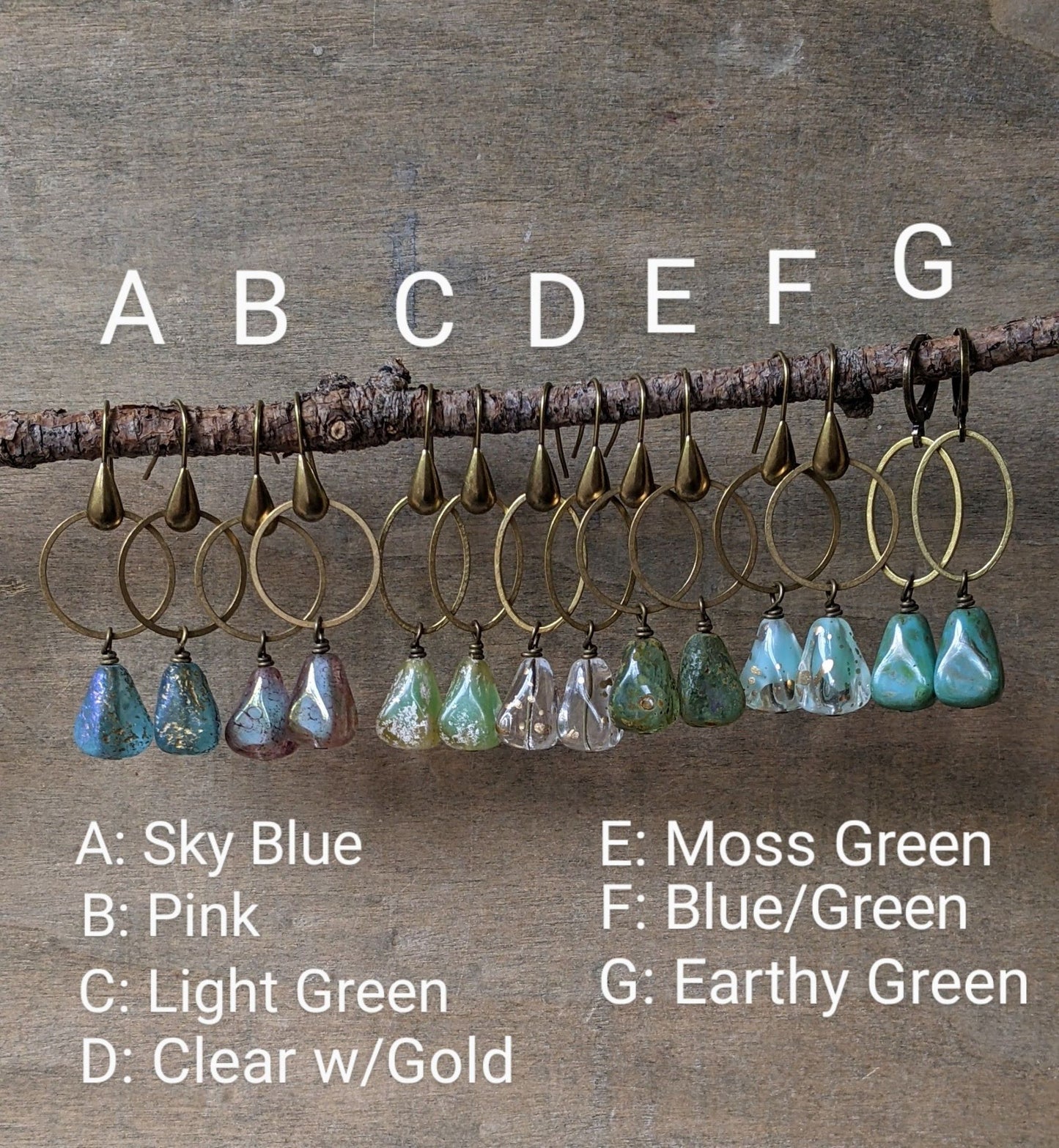 Design Your Own Pair of Earrings ~ Glass and Brass