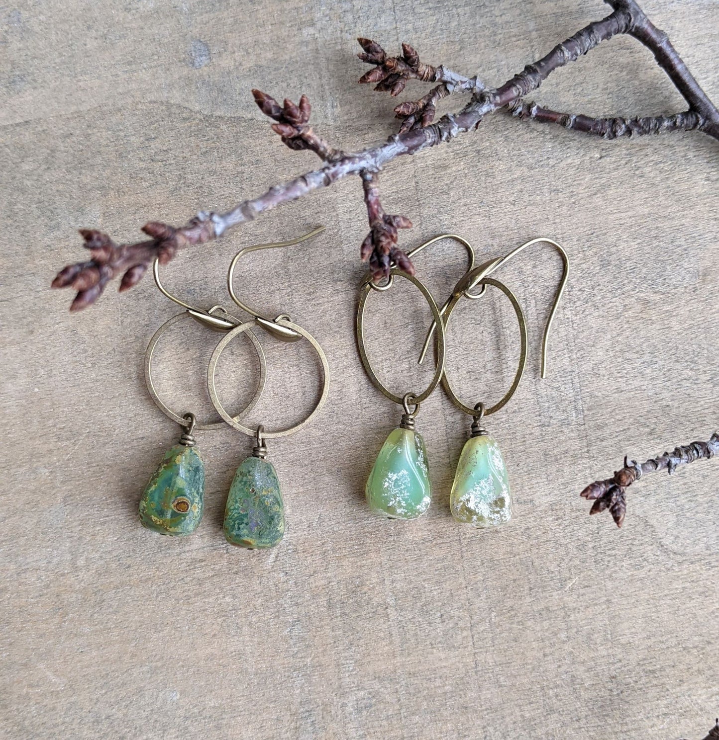 Design Your Own Pair of Earrings ~ Glass and Brass