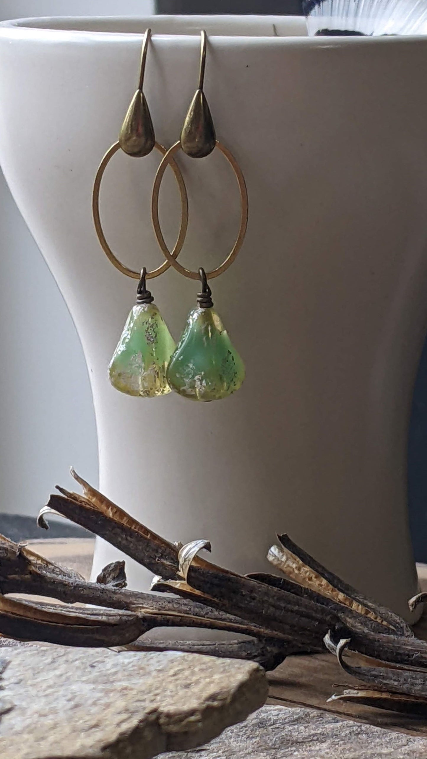 Design Your Own Pair of Earrings ~ Glass and Brass