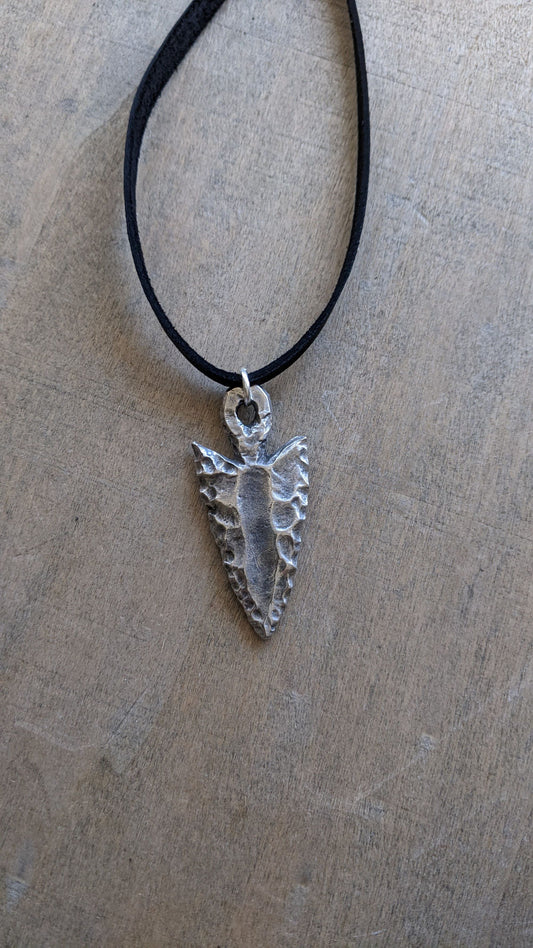 Leather Cord Necklace ~ Arrowhead