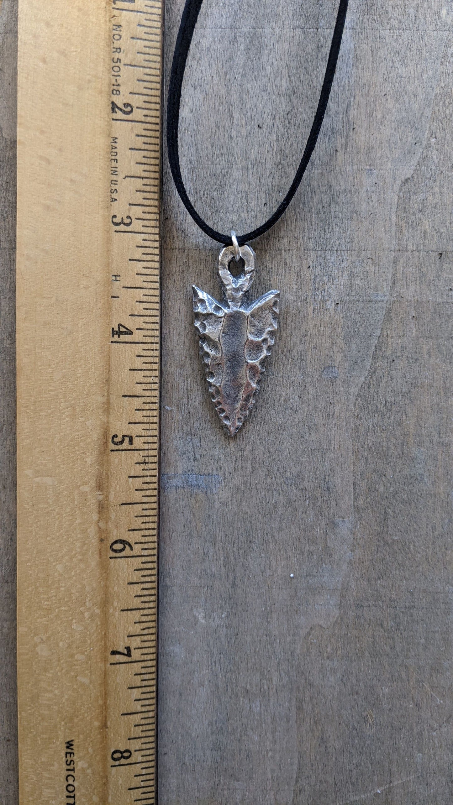 Leather Cord Necklace ~ Arrowhead