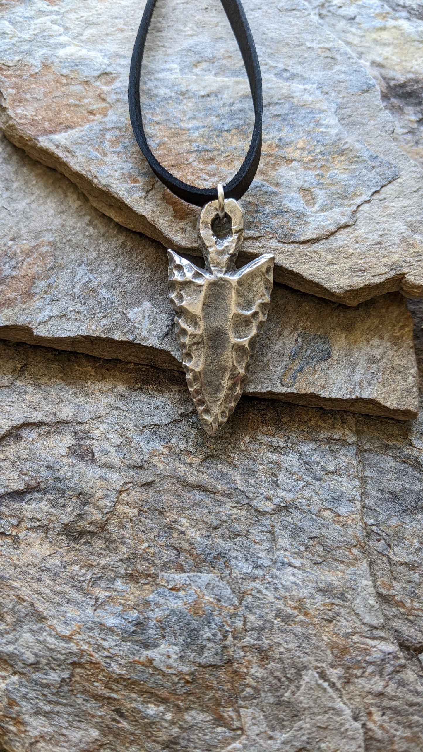 Leather Cord Necklace ~ Arrowhead