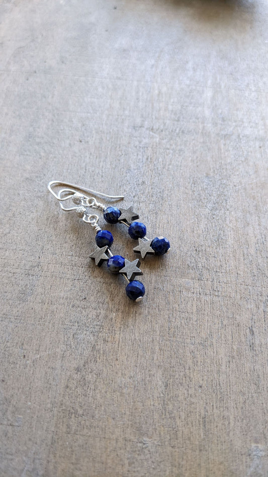 Night Sky Earrings ~ Lapis