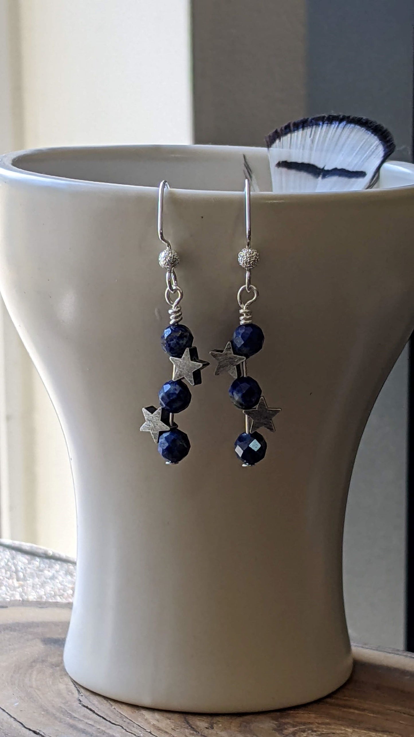 Night Sky Earrings ~ Lapis