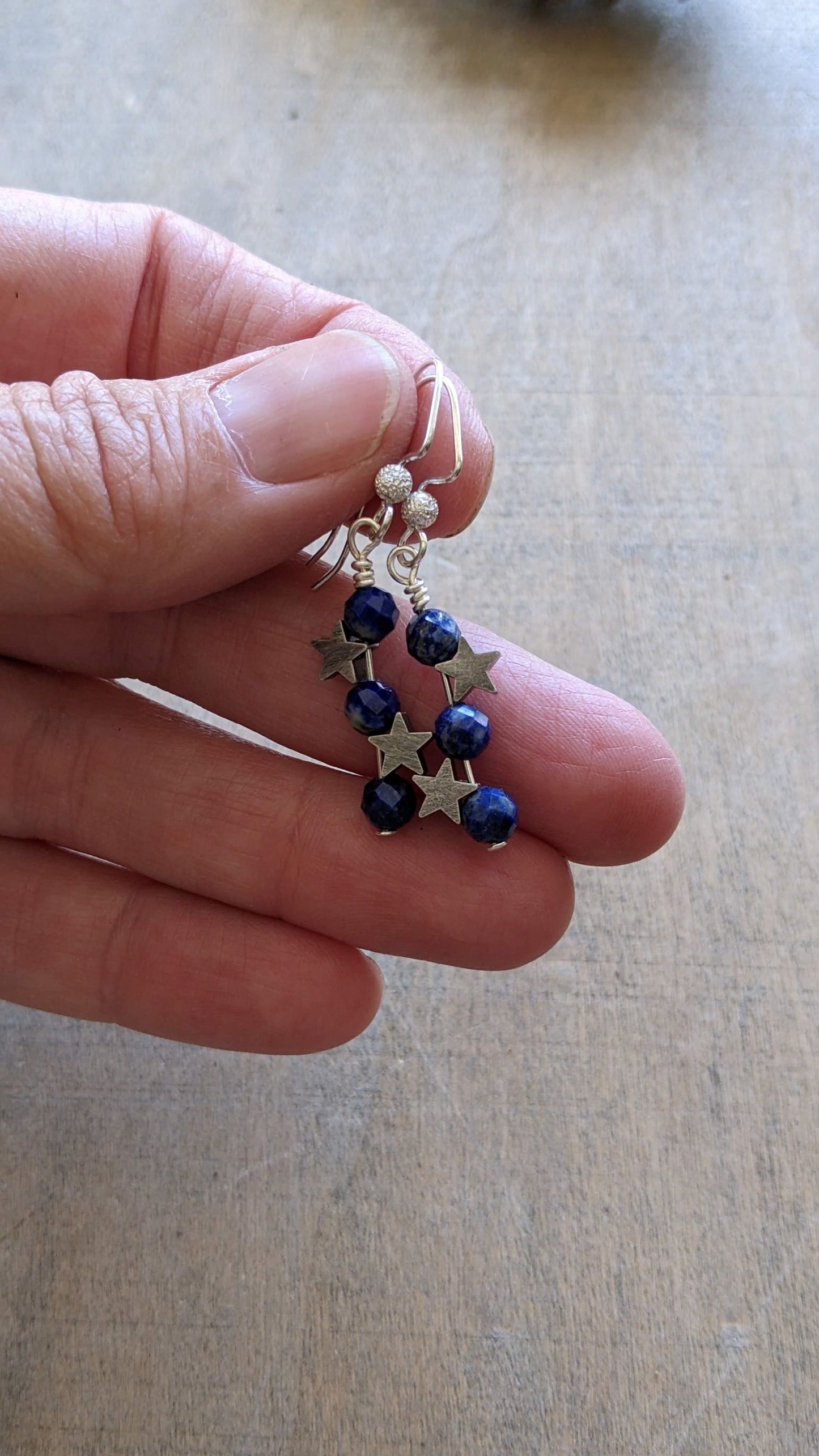 Night Sky Earrings ~ Lapis