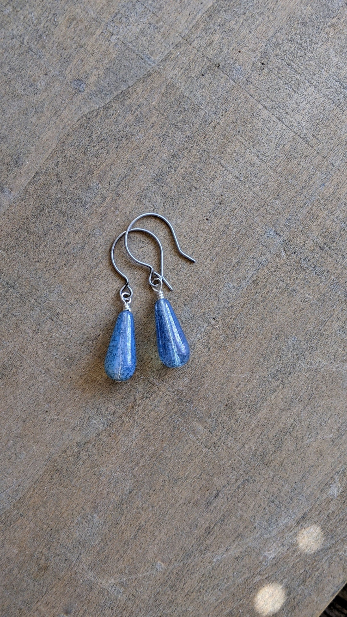 Carolina Skies Glass Drop Earrings