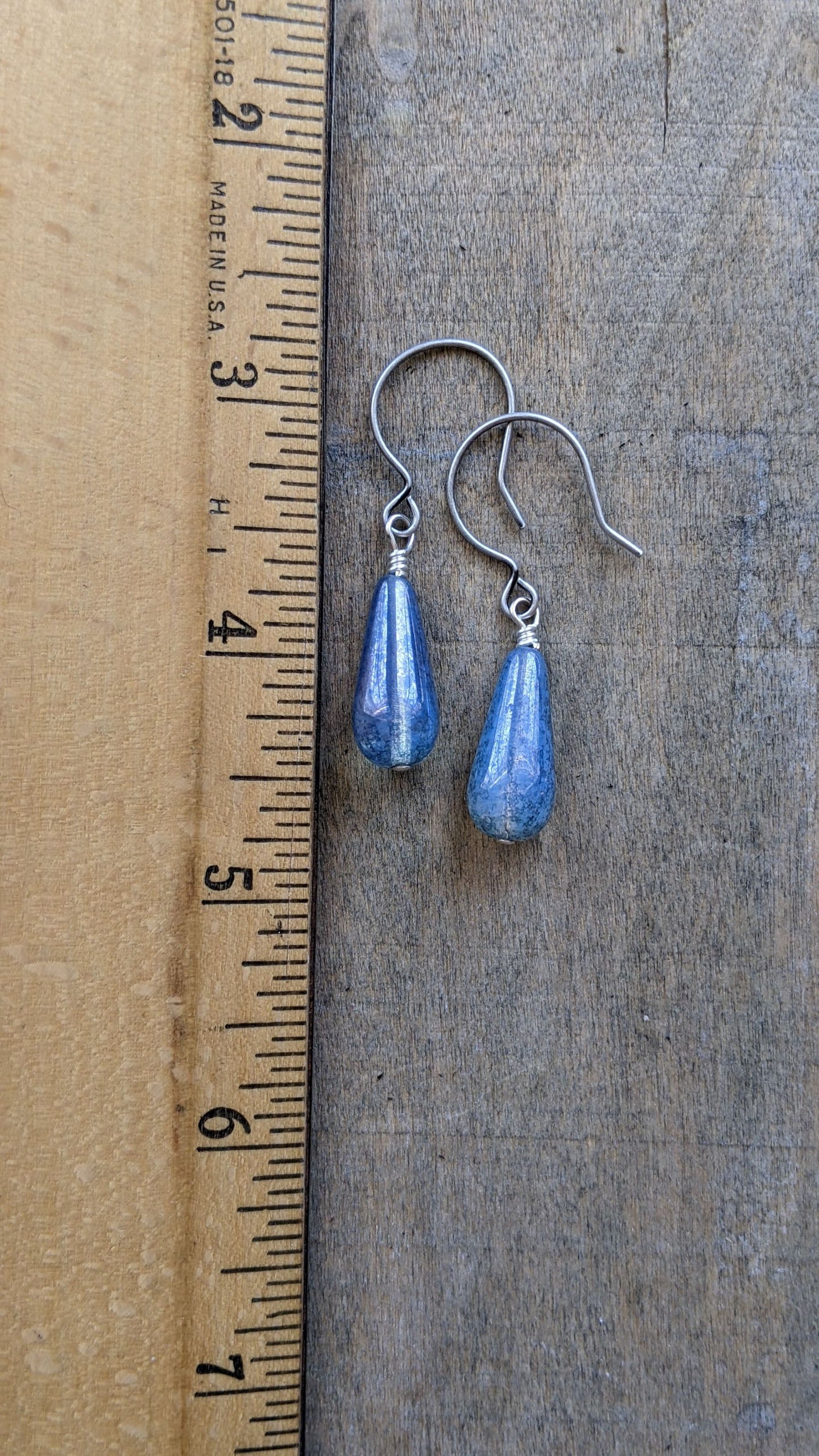 Carolina Skies Glass Drop Earrings