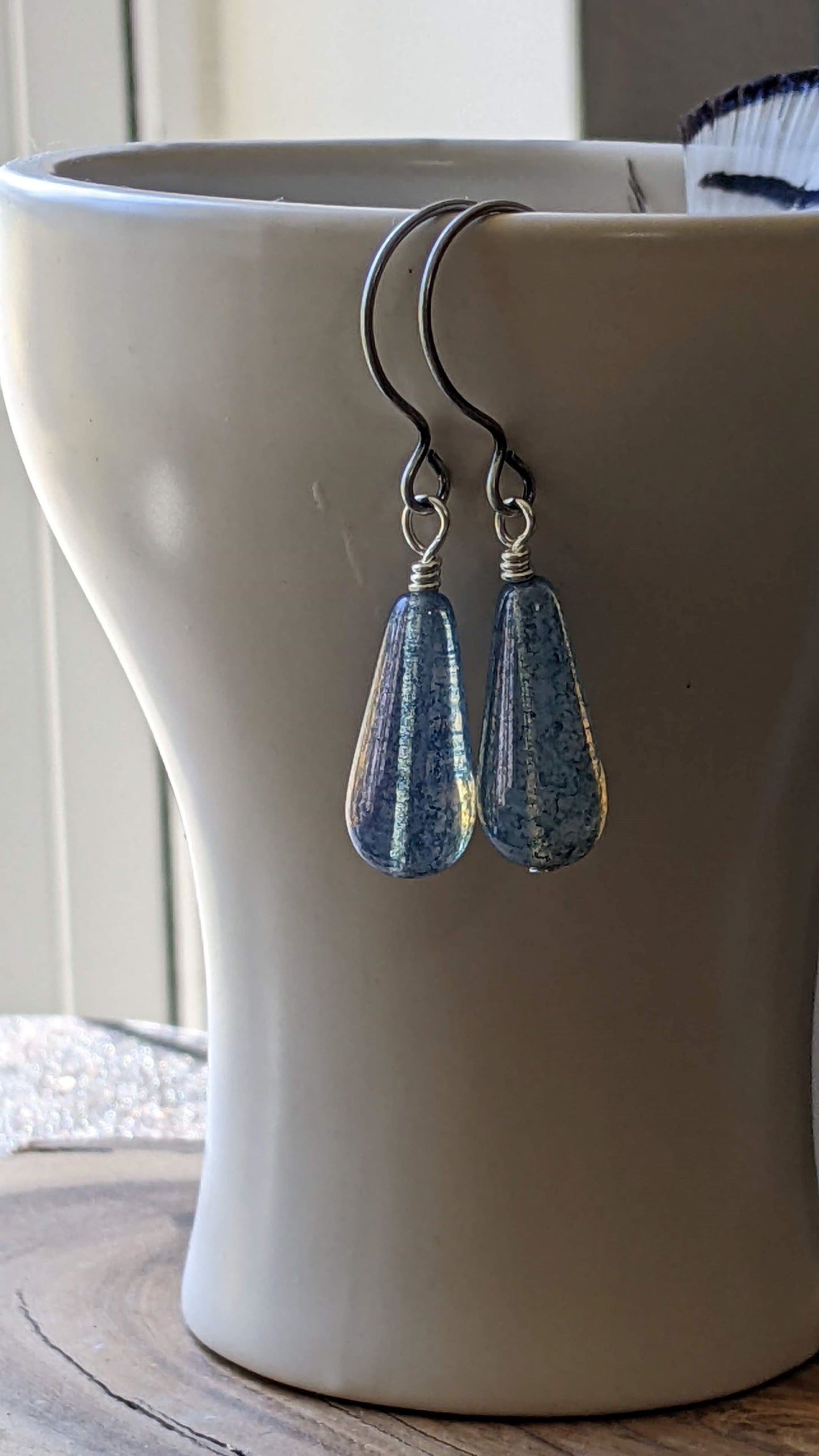 Carolina Skies Glass Drop Earrings