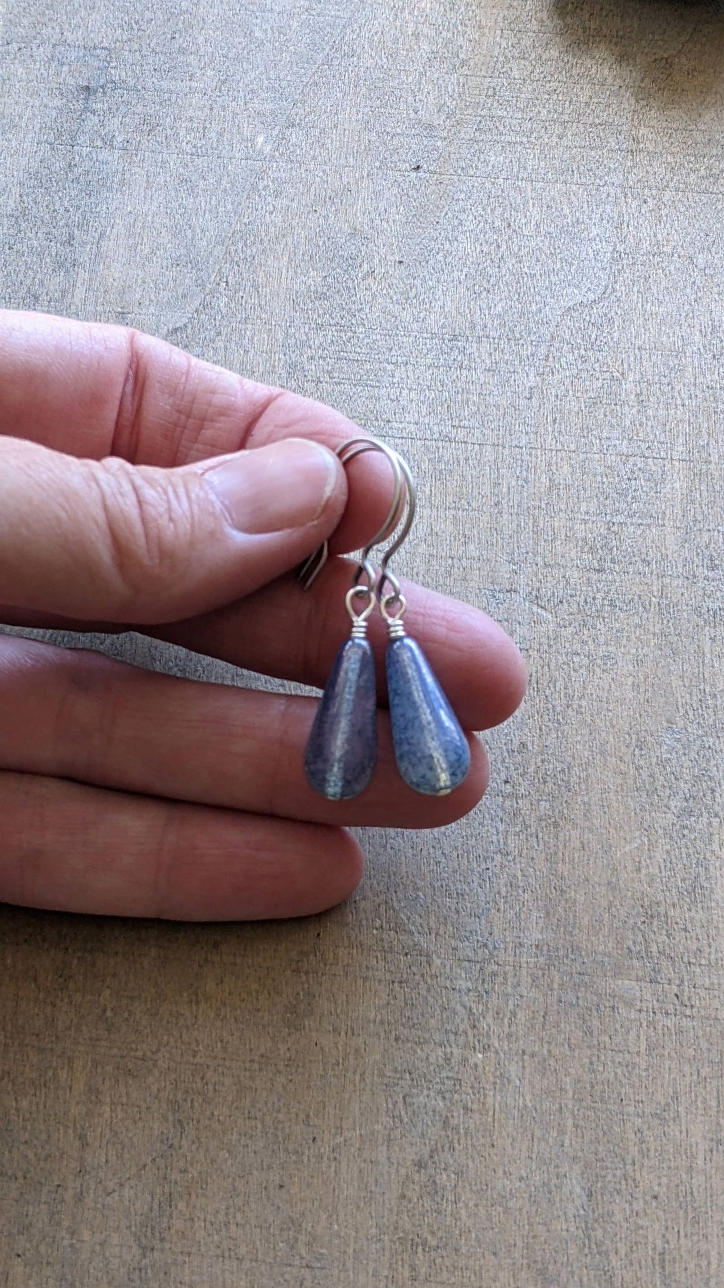 Carolina Skies Glass Drop Earrings