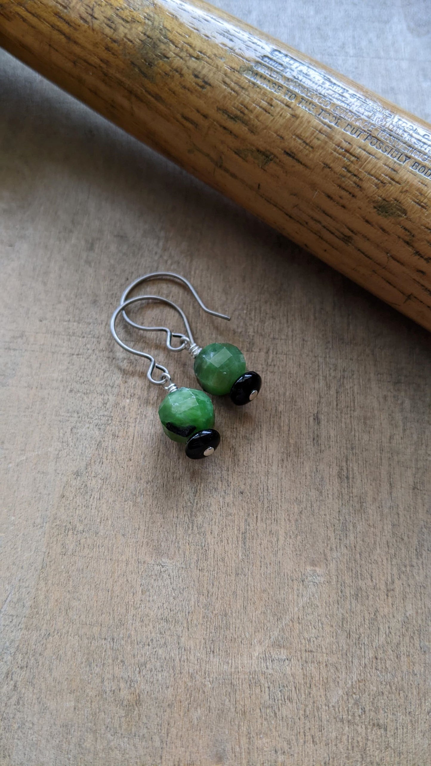 Green Drop Earrings ~ Chrysoprase