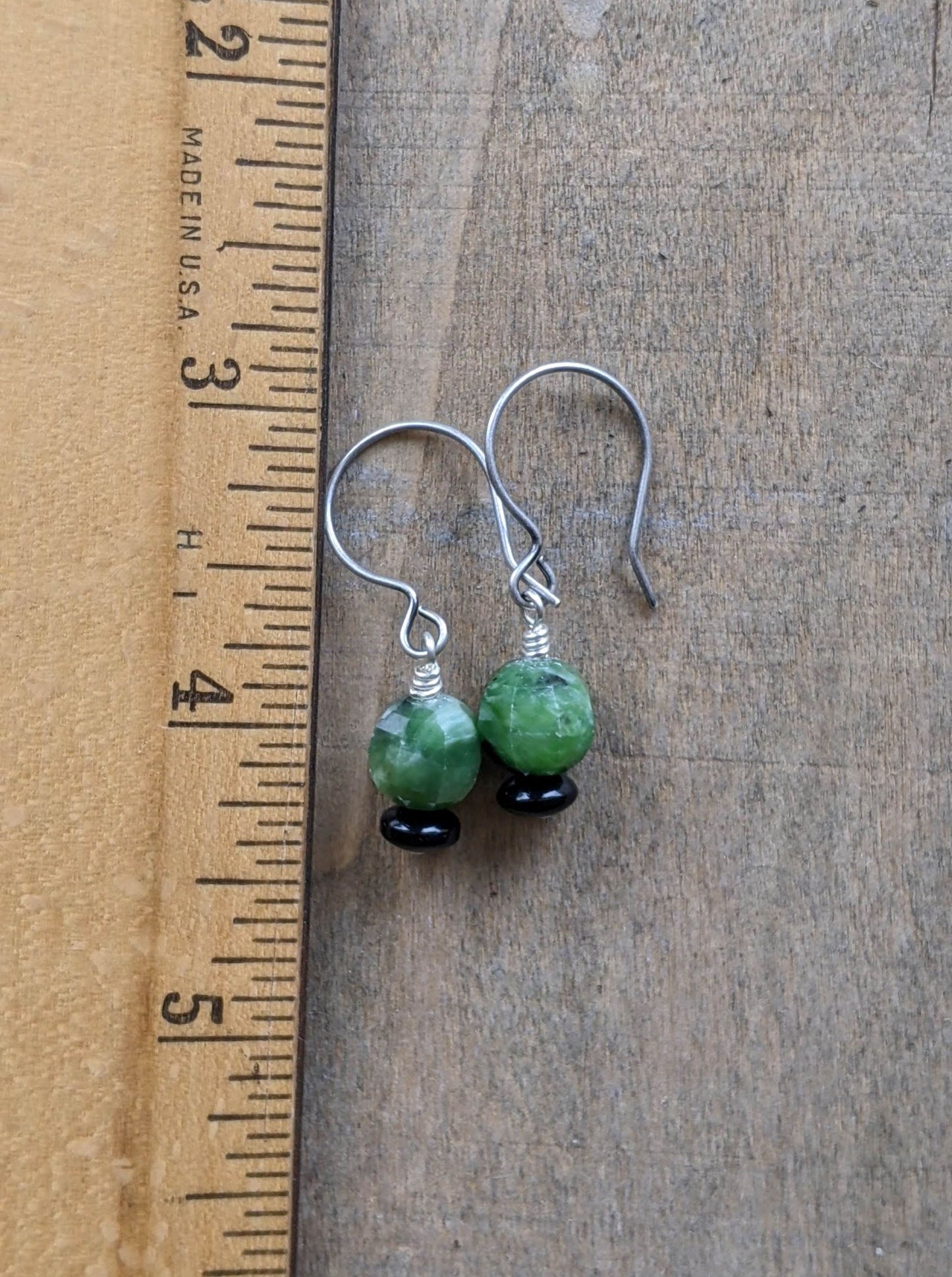 Green Drop Earrings ~ Chrysoprase